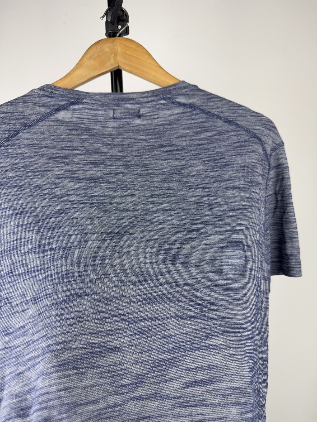 Armani 00s Armani Jeans Italy Blue Melange Stretch T-Shirt Slim Fit Size US M / EU 48-50 / 2 - 19 Thumbnail