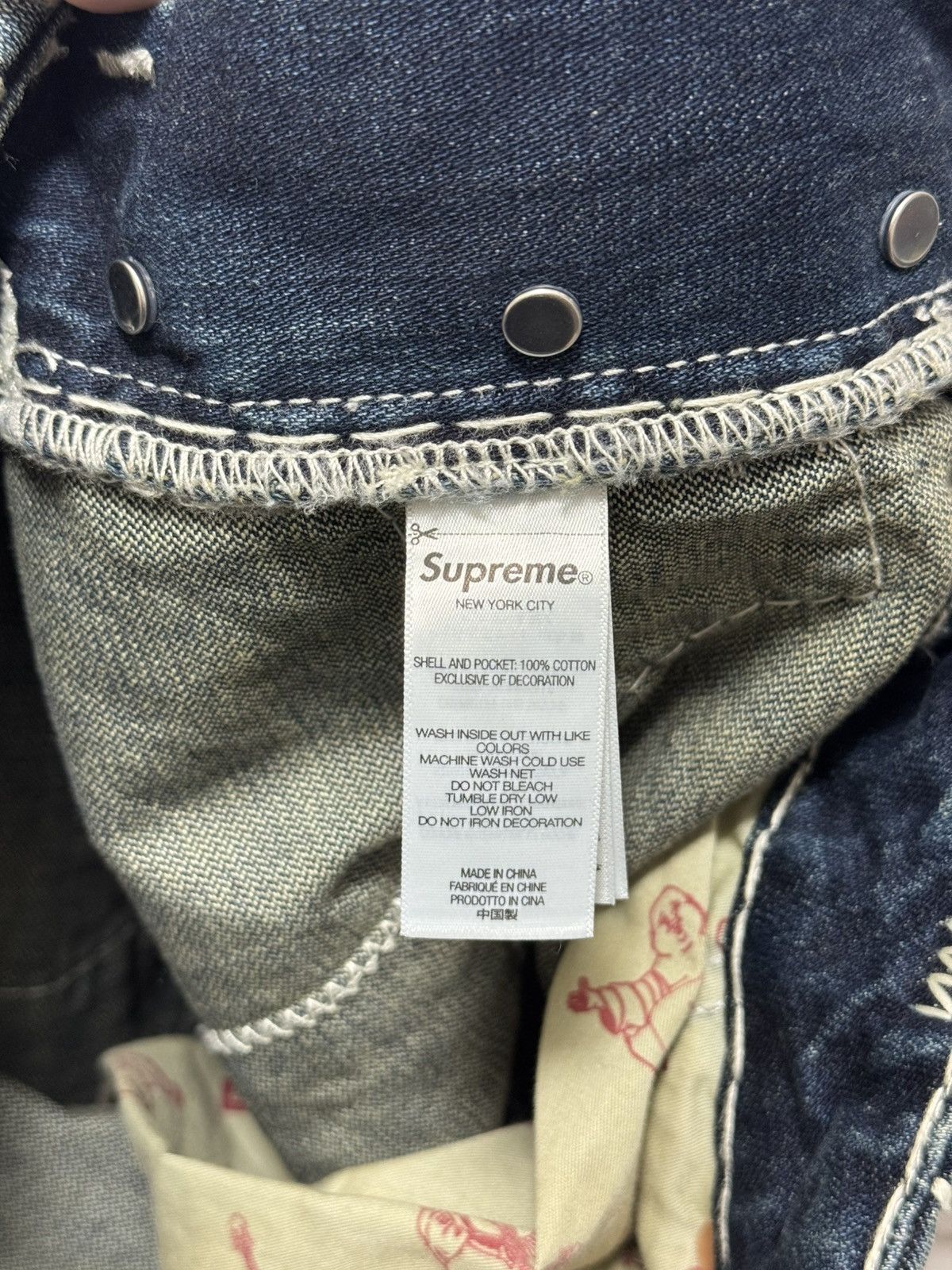 Supreme × True Religion Supreme True Religion Cargo Patchwork Denim Pants Size US 34 / EU 50 - 6 Thumbnail