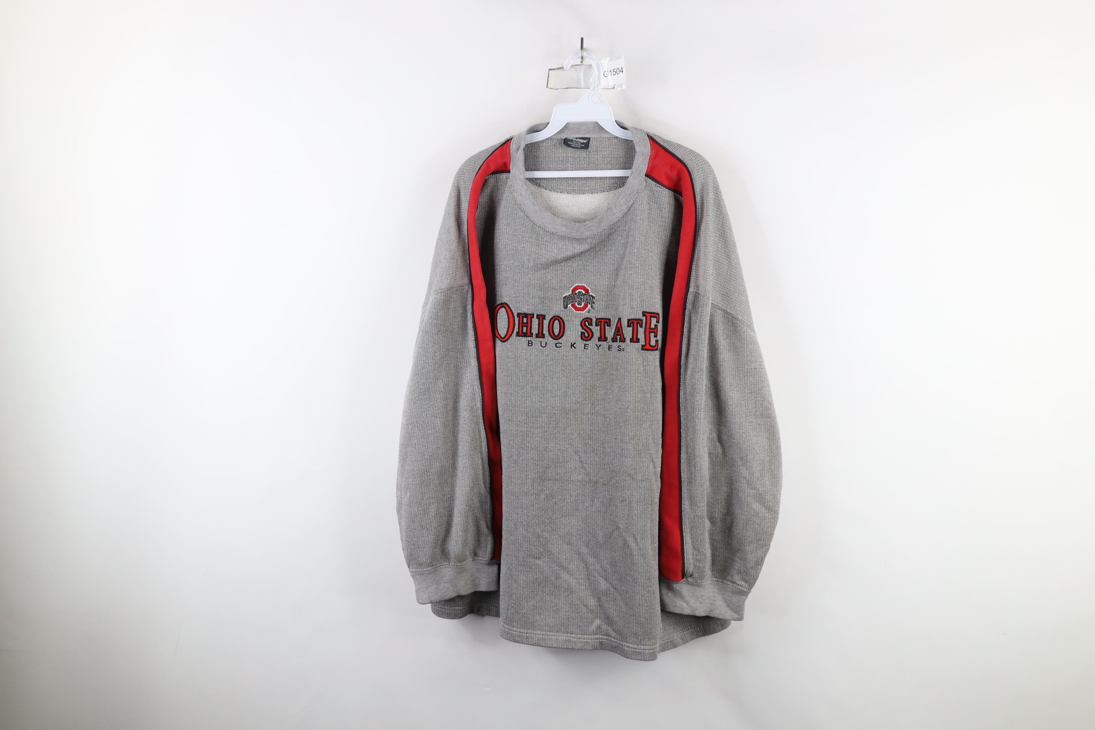 Vintage Vintage 90s Ohio State University Crewneck Sweatshirt Gray Size US XXL / EU 58 / 5 - 1 Thumbnail