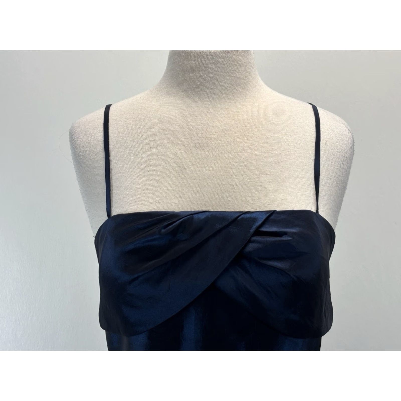 Vintage Jessica Howard Taffeta Cocktail Dress Sz 10 Women’s Deep Midnight Blue Midi Size L / US 10 / IT 46 - 5 Thumbnail