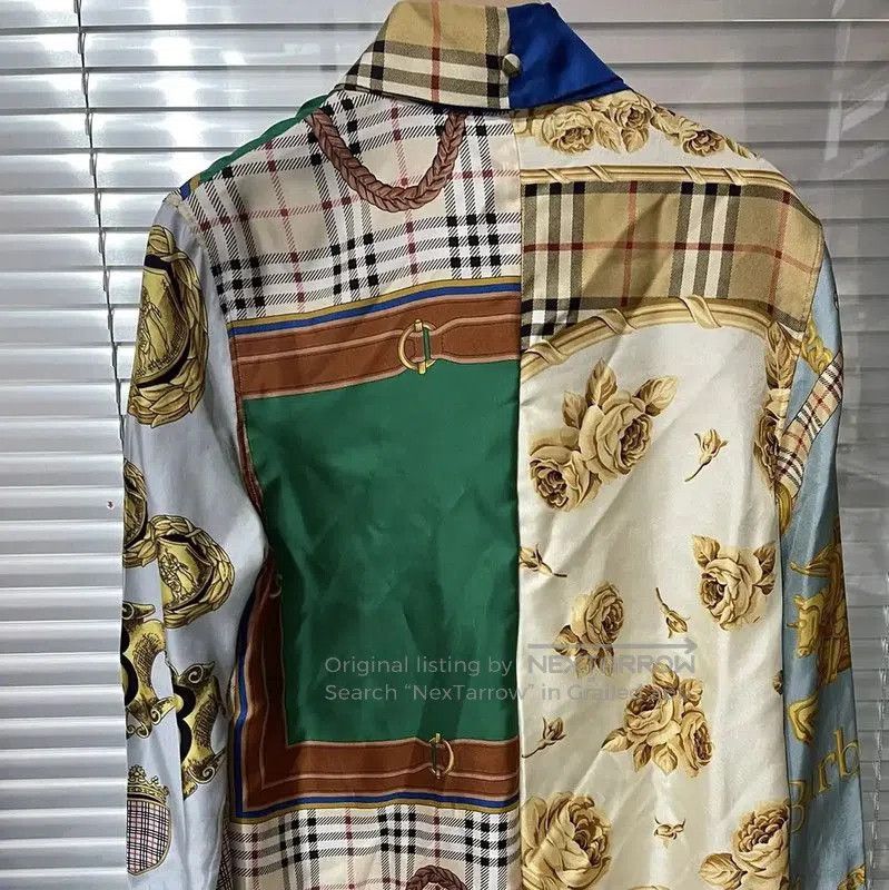 Burberry Burberry Multicolor Silk Long Sleeve Blouse. Size M / US 6-8 / IT 42-44 - 3 Thumbnail