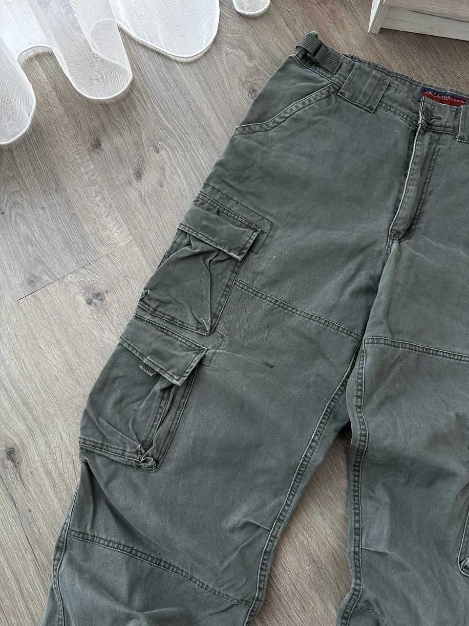 Japanese Brand × Jet Lag × Vintage Vintage Japanese Baggy Cargo Green JET LAG Pants Size US 36 / EU 52 - 9 Thumbnail