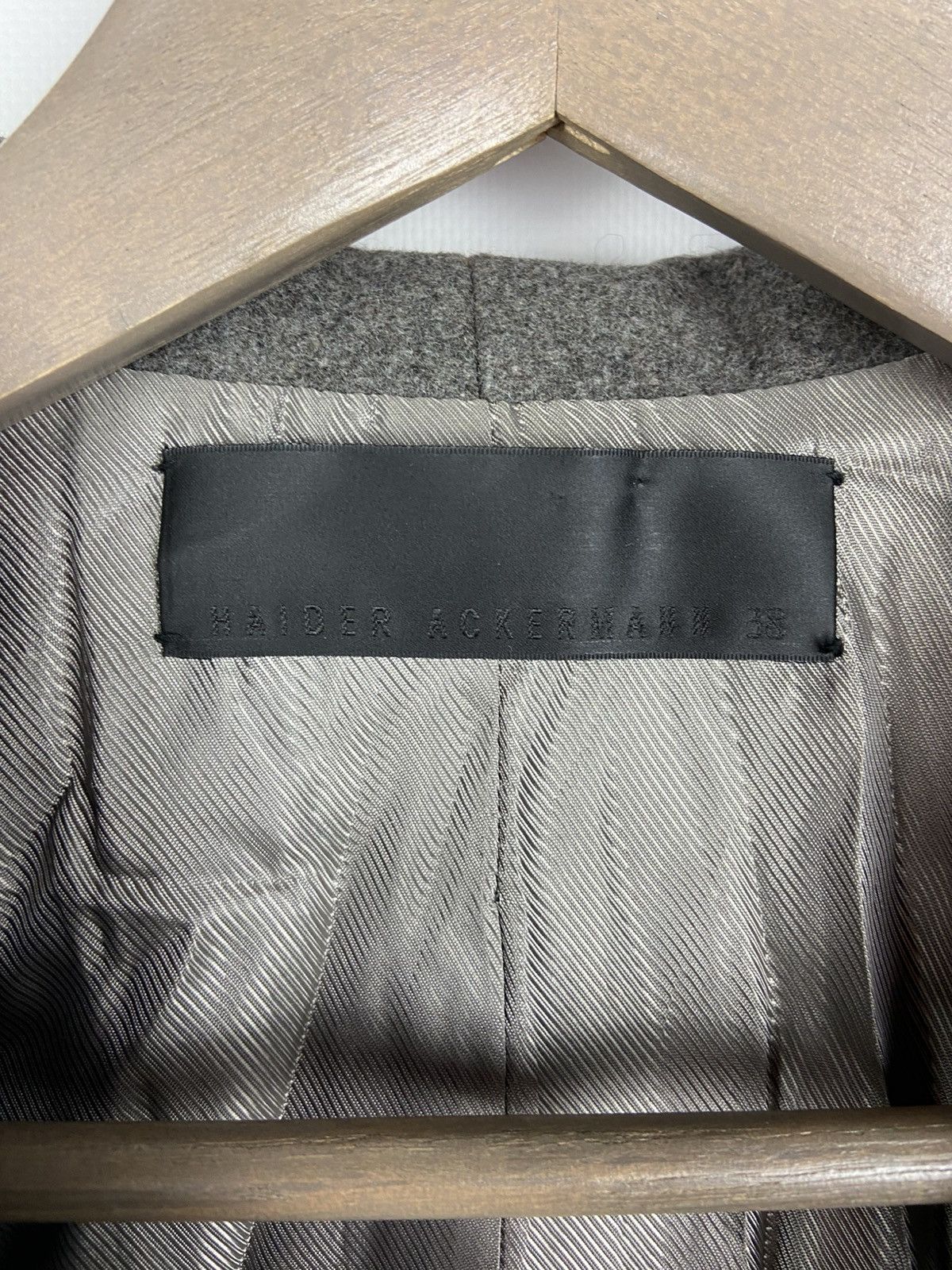 Designer × Haider Ackermann HAIDER ACKERMANN Asymmetrical Wool Gray Women Blazer Jacket Size XS / US 0-2 / IT 36-38 - 4 Thumbnail