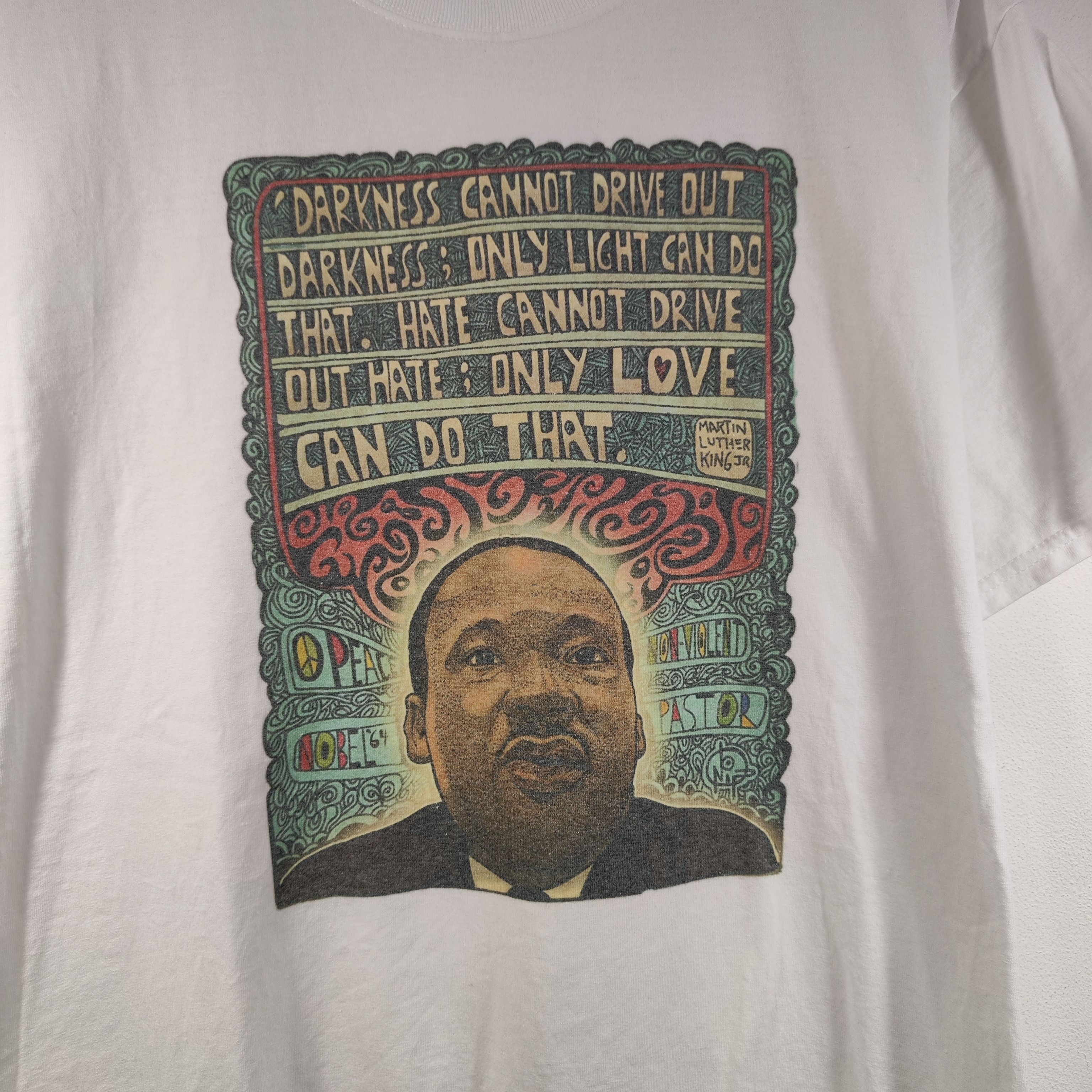 Vintage Vintage t shirt Large Politics Martin Luther King Size US L / EU 52-54 / 3 - 2 Thumbnail