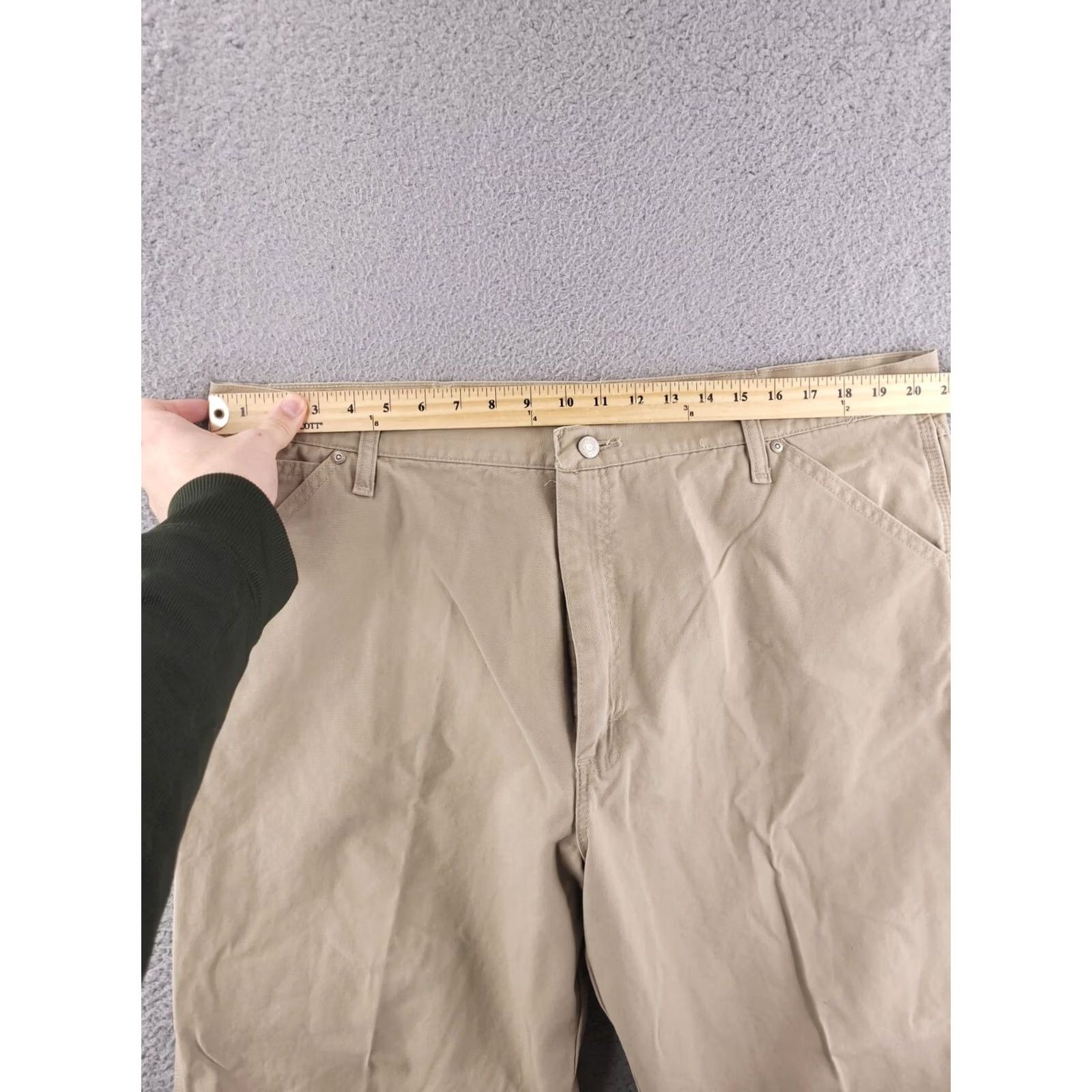 Wrangler Wrangler Pants Mens 42x31 Canvas Cargo Cotton Work Beige Brown Tan Canvas Cargo Wrangler Pants Mens 42x31 Beige Size US 42 / EU 58 - 7 Thumbnail
