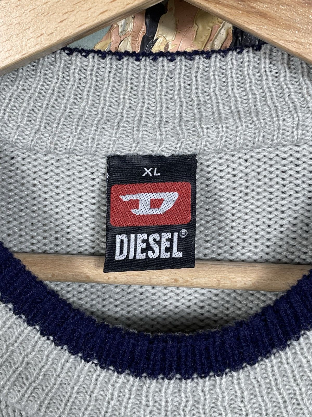 Diesel × Japanese Brand × Vintage Diesel Retro 00s Avant Garde Cyber Loose Boxy Jumper Pull Size US XL / EU 56 / 4 - 6 Thumbnail
