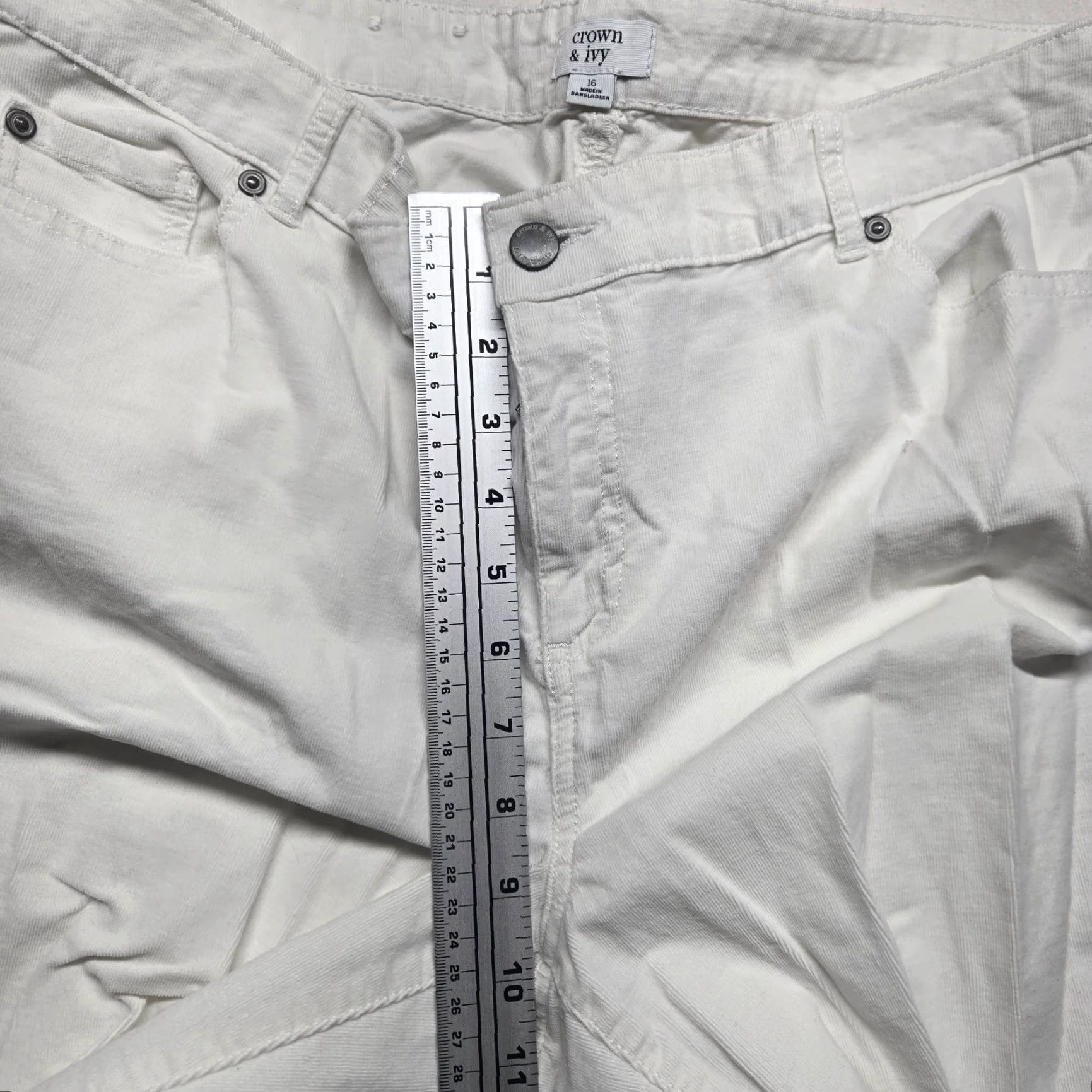 Vintage Crown & Ivy White Ankle Jeans Stretch Casual Pants Adult Women's Size 16 Pants White Stretch Casual 16 Womens Size 38" / US 16 / IT 52 - 5 Thumbnail