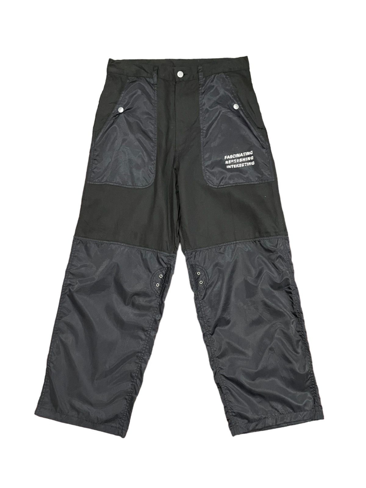 If Six Was Nine Kansai Yamamoto Futuristic Dual Nylon/Cotton Baggy Pants Size US 32 / EU 48 - 19 Thumbnail