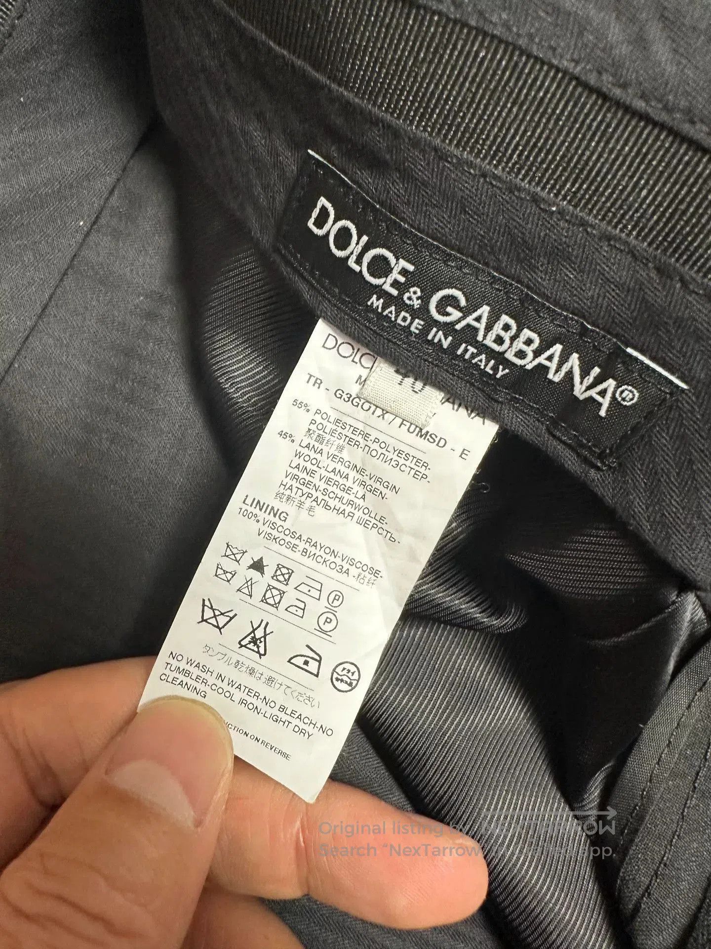 Japanese Brand Black Gray Wool Trousers for Men. Size US 30 / EU 46 - 3 Thumbnail
