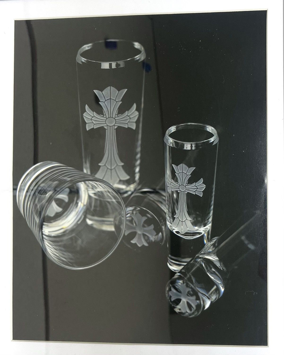 Chrome Hearts × Vintage Chrome Hearts glass cups Framed poster 8x11 magazine cutout Size ONE SIZE - 2 Thumbnail