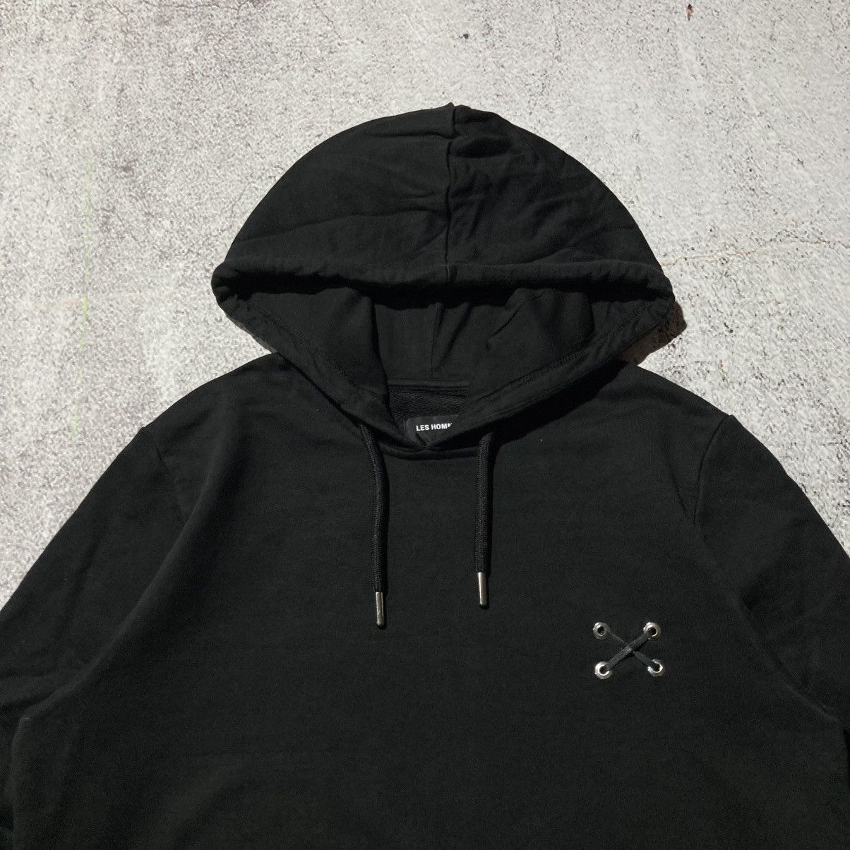 Japanese Brand 2000s Les Hommes Grunge Gothic Punk Style Hoodie Black Size US L / EU 52-54 / 3 - 3 Thumbnail