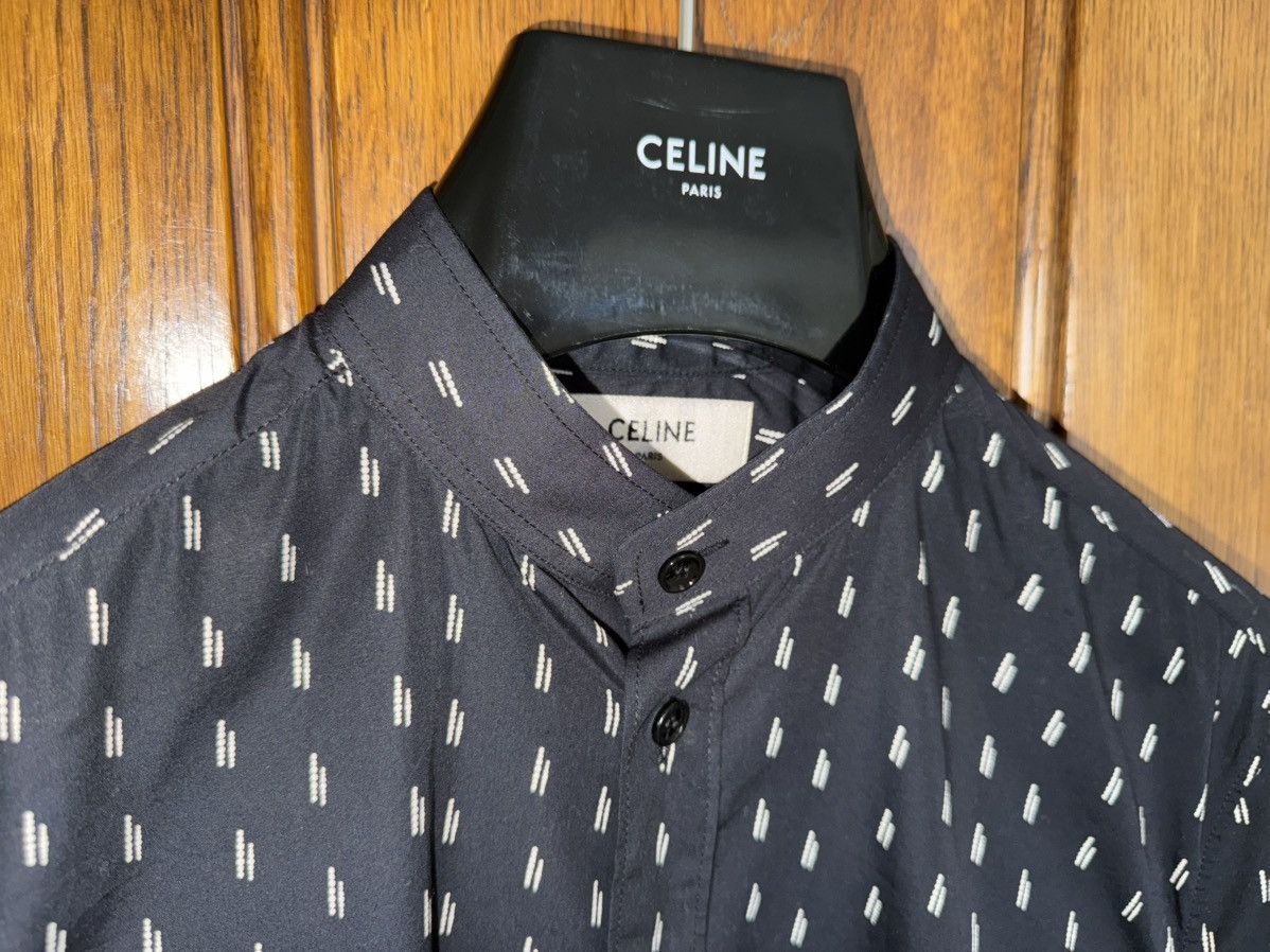Celine SS19 Celine stand up collar black shirt Hedi Slimane 37 BNWT Size US S / EU 44-46 / 1 - 3 Thumbnail