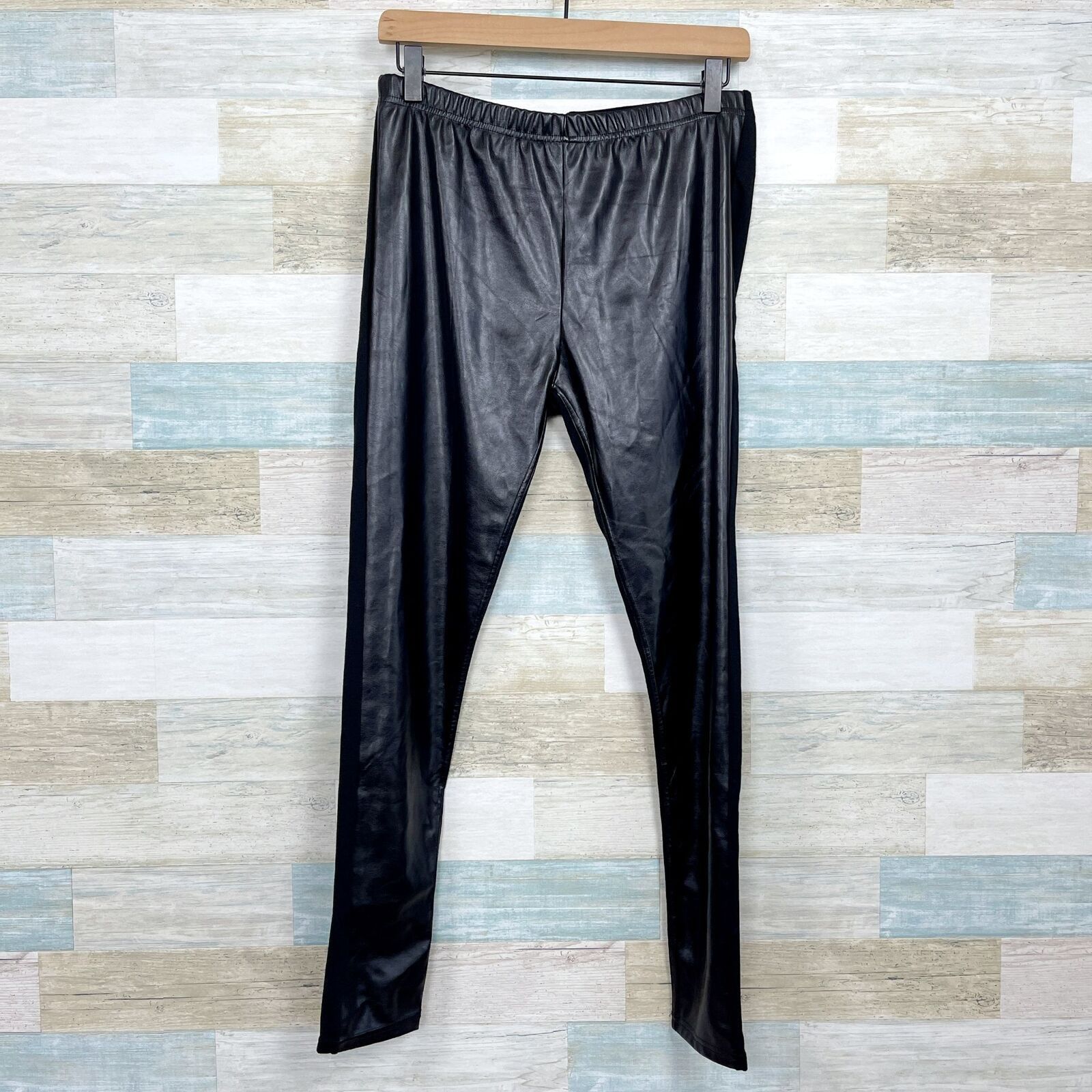 Other Jessica Simpson Faux Leather Ponte Knit Leggings Womens M Size 30" / US 8 / IT 44 - 1 Thumbnail