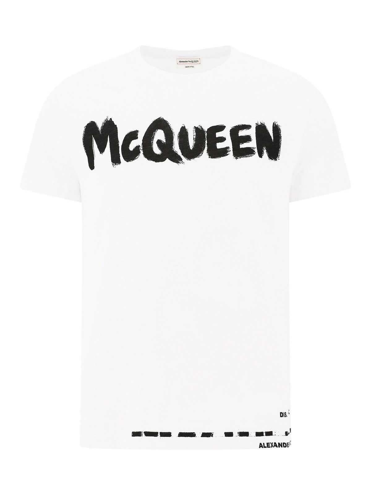Alexander McQueen o1w1db10725 McQueen Graffiti T-Shirt in White Size US XXL / EU 58 / 5 - 1 Thumbnail