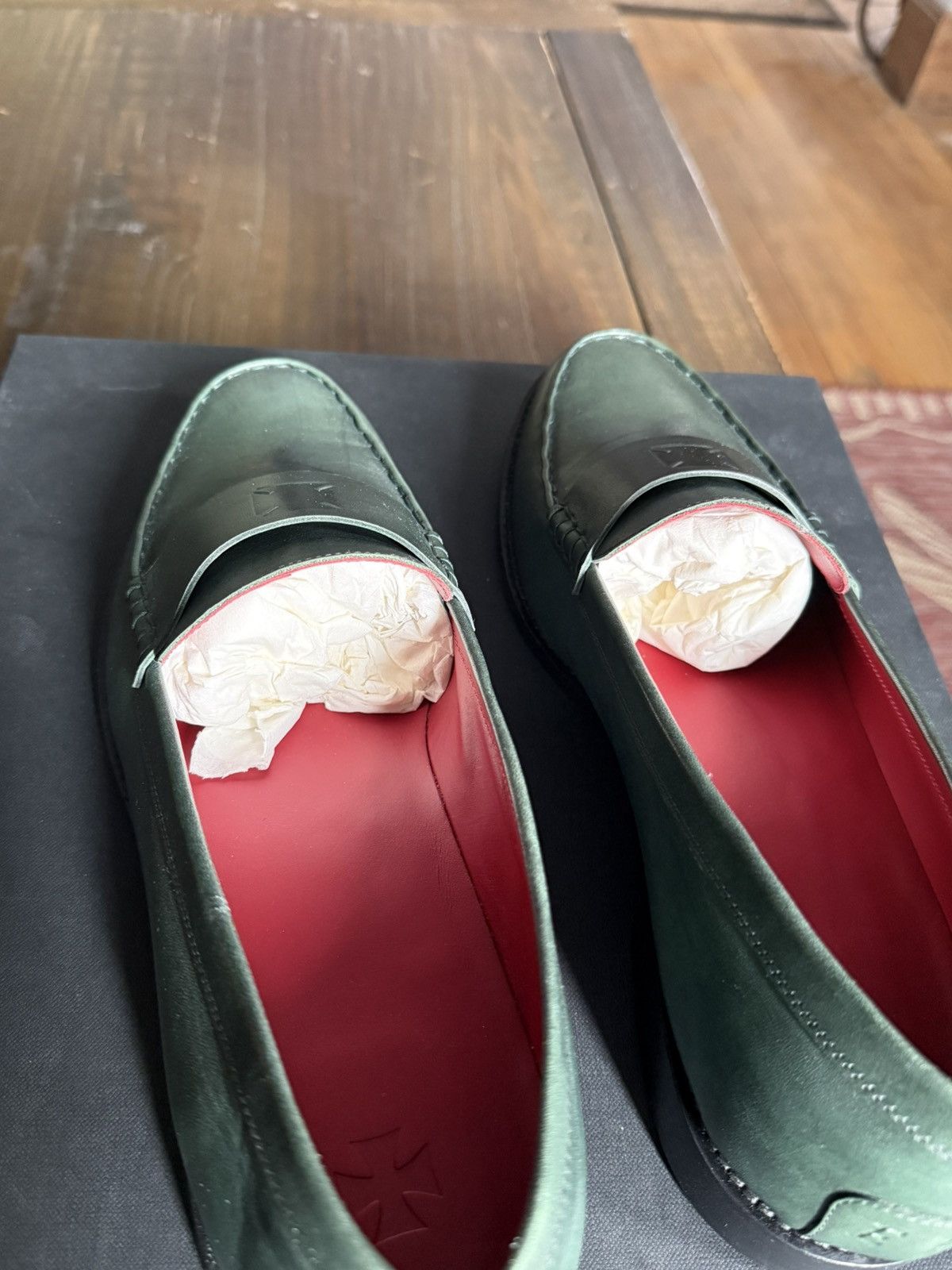 Enfants Riches Deprimes ERD Penny Loafer sz11 “cow glazed dark green” Size US 11 / EU 44 - 13 Thumbnail