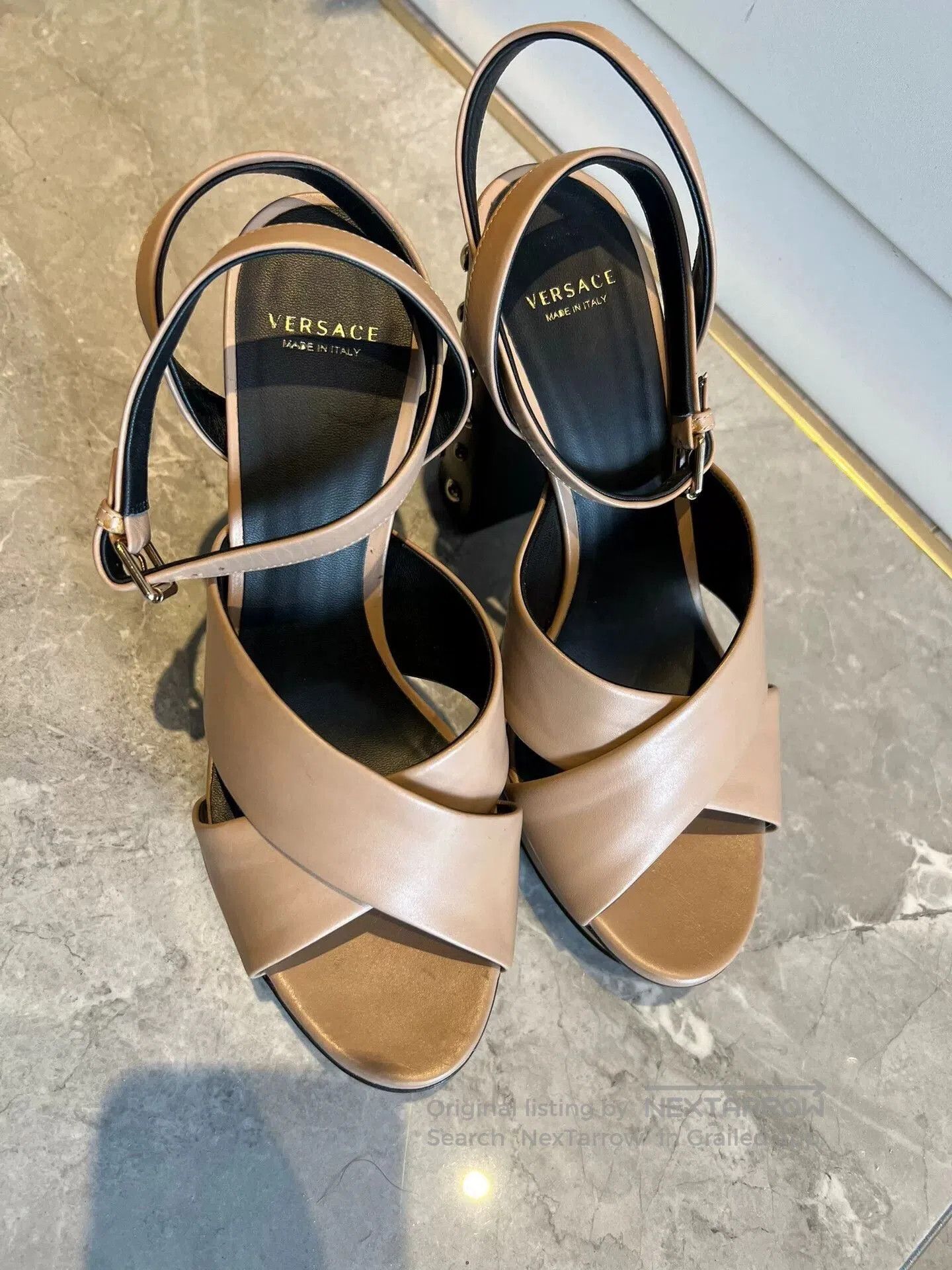 Versace Versace Leather High-Heel Sandals. Size US 6 / IT 36 - 3 Thumbnail
