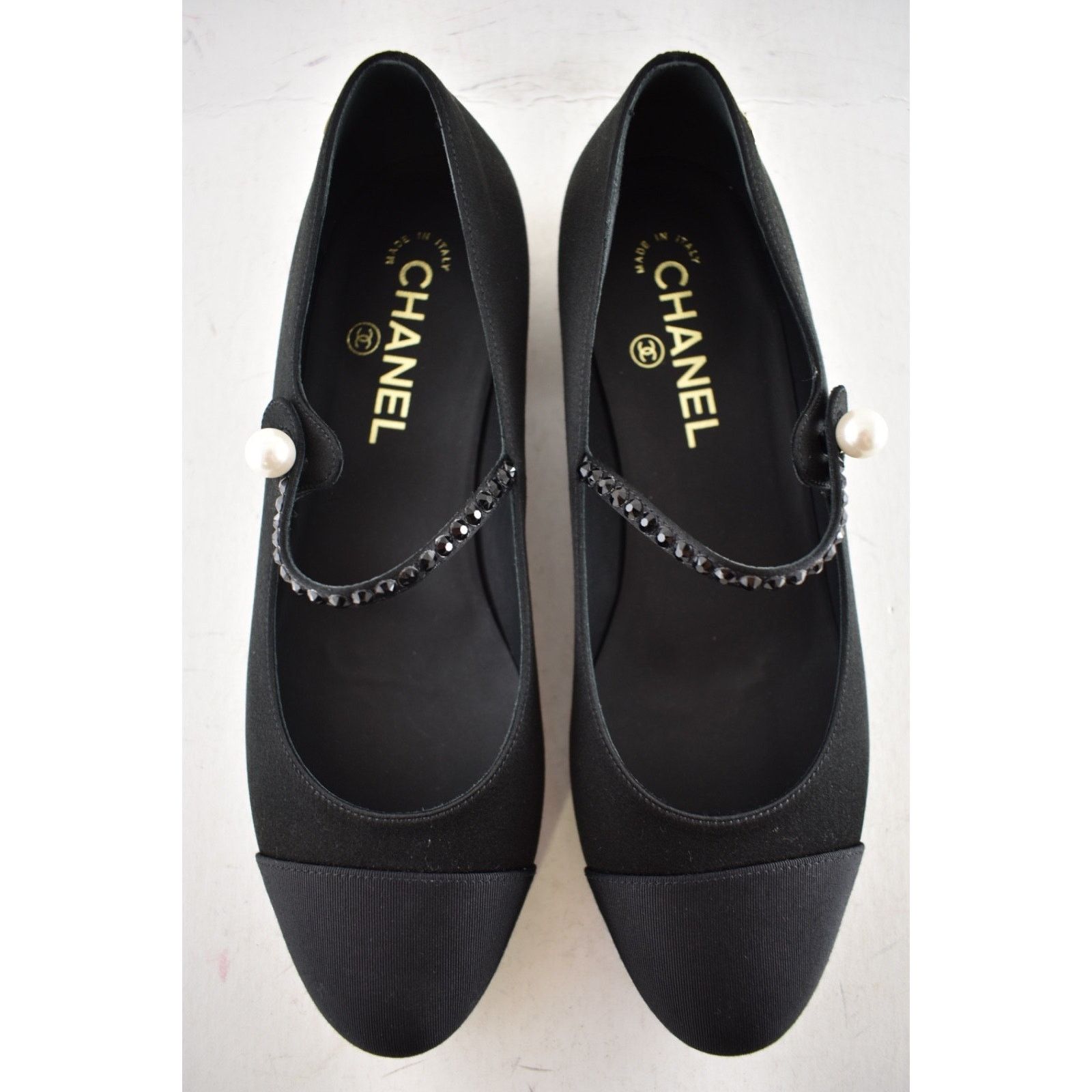 Chanel Chanel 24B Silk Crystal CC Logo Mary Jane Ballet Flat 38.5 Size US 8.5 / IT 38.5 - 12 Thumbnail