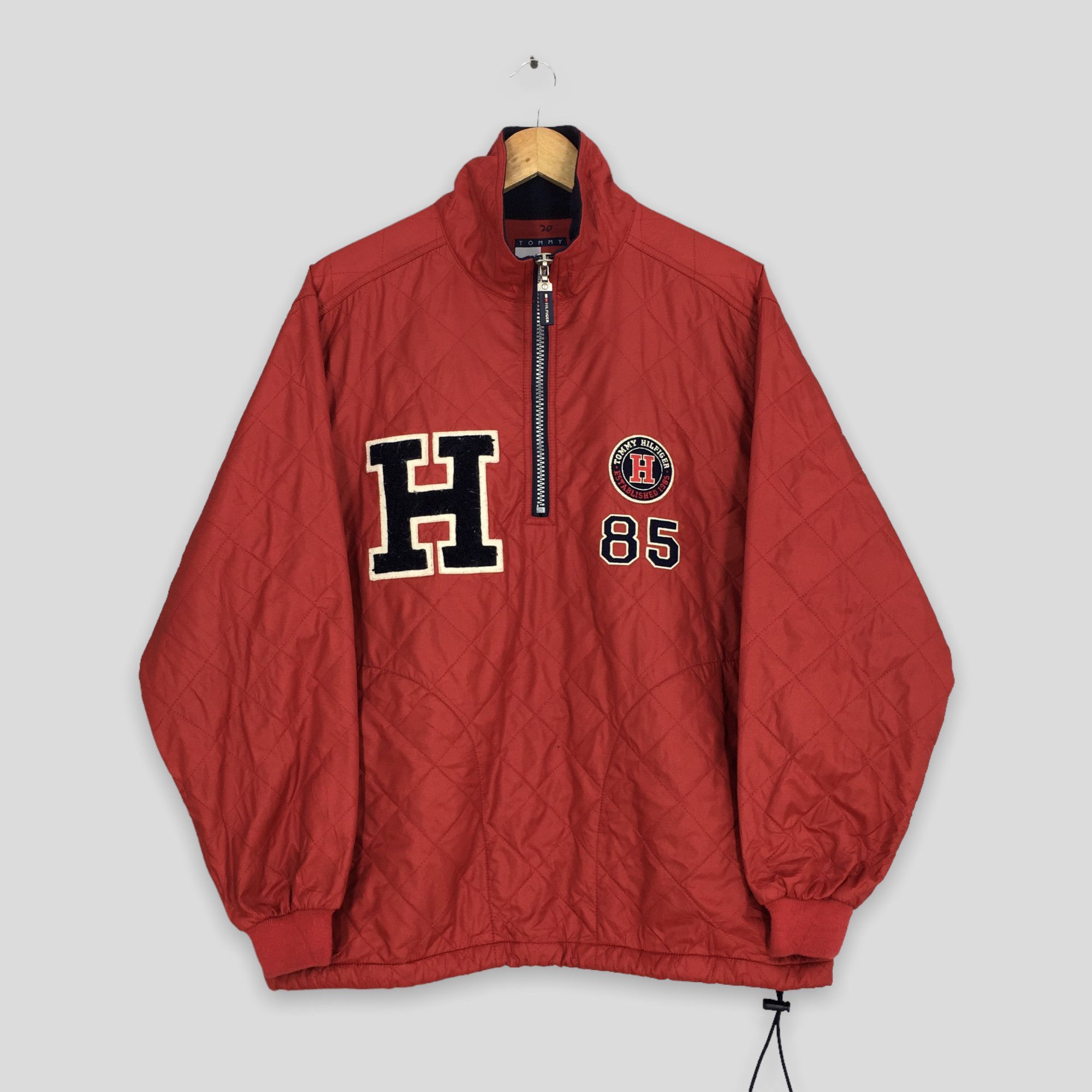 Vintage 90's Tommy Hilfiger Quilted Pullover Jacket Small