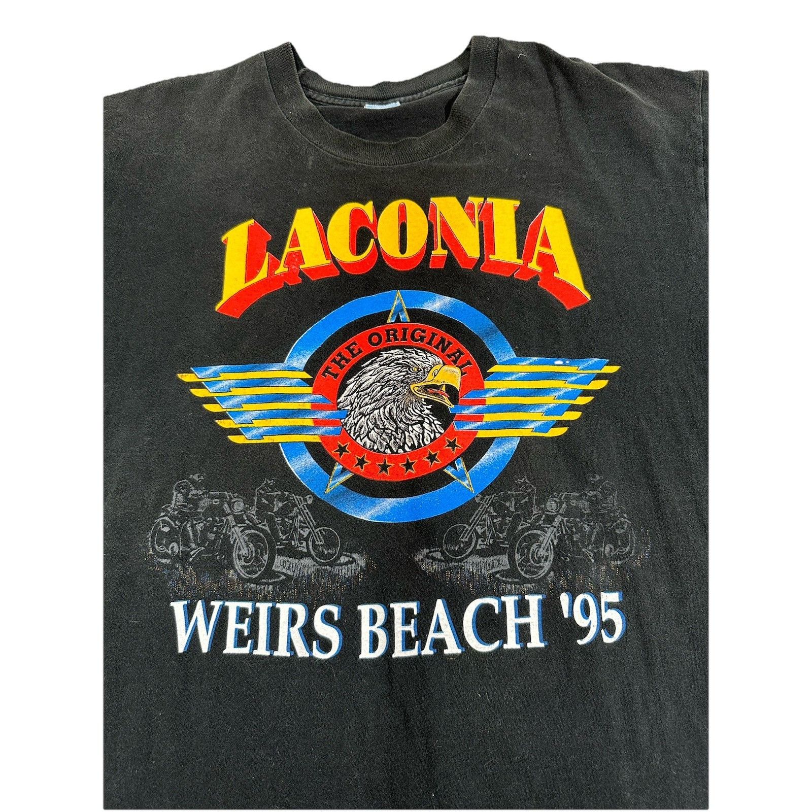 Anvil Vintage Laconia Bike Week 1995 T-Shirt Harley Davidson Motor Size US XL / EU 56 / 4 - 2 Thumbnail