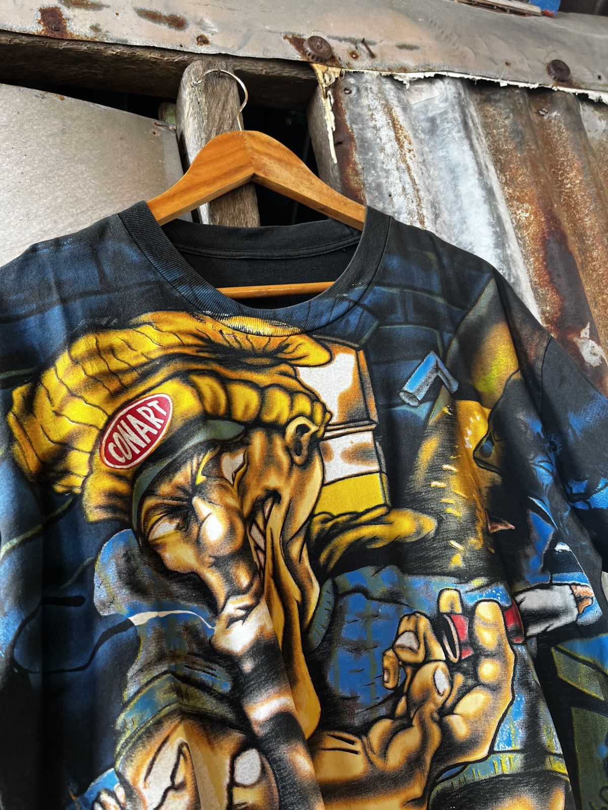 Vintage Vintage 90s CONART Kray One Graffitti AOP Bootleg Size US XL / EU 56 / 4 - 4 Thumbnail
