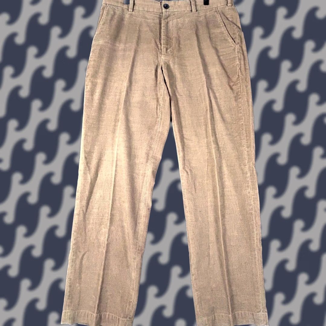 Brooks Brothers Brooks Brothers Clark Corduroy Pants Tan Mens W36 L32 Straight Fit Cotton Chino Beige Inseam 31" Size US 36 / EU 52 - 1 Thumbnail
