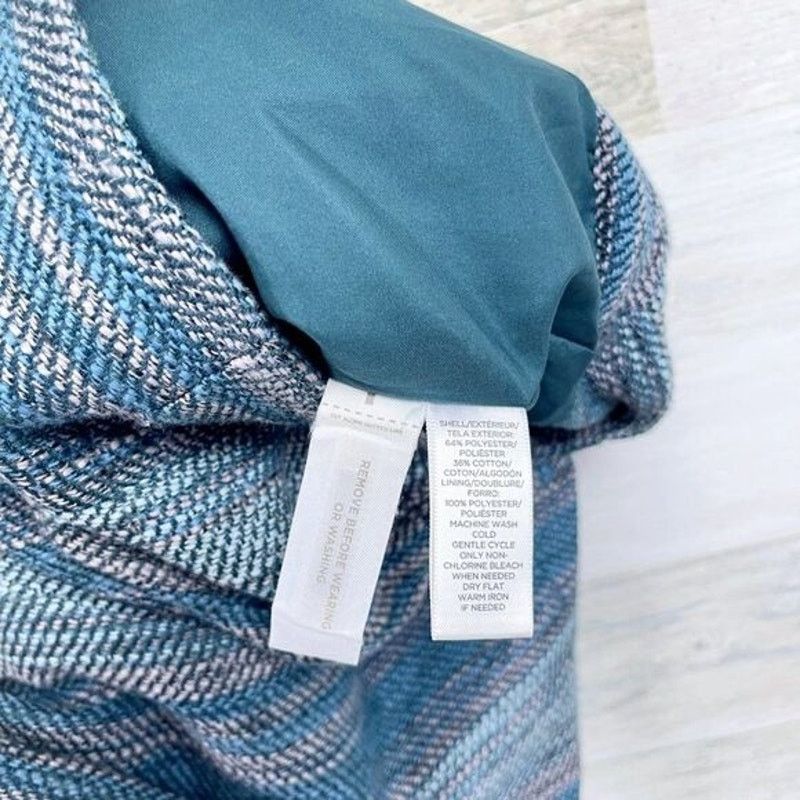 Loft LOFT Boucle Tweed Fringe Hem Mini Skirt Blue Womens 2 Size 26" / US 2 / IT 38 - 5 Thumbnail