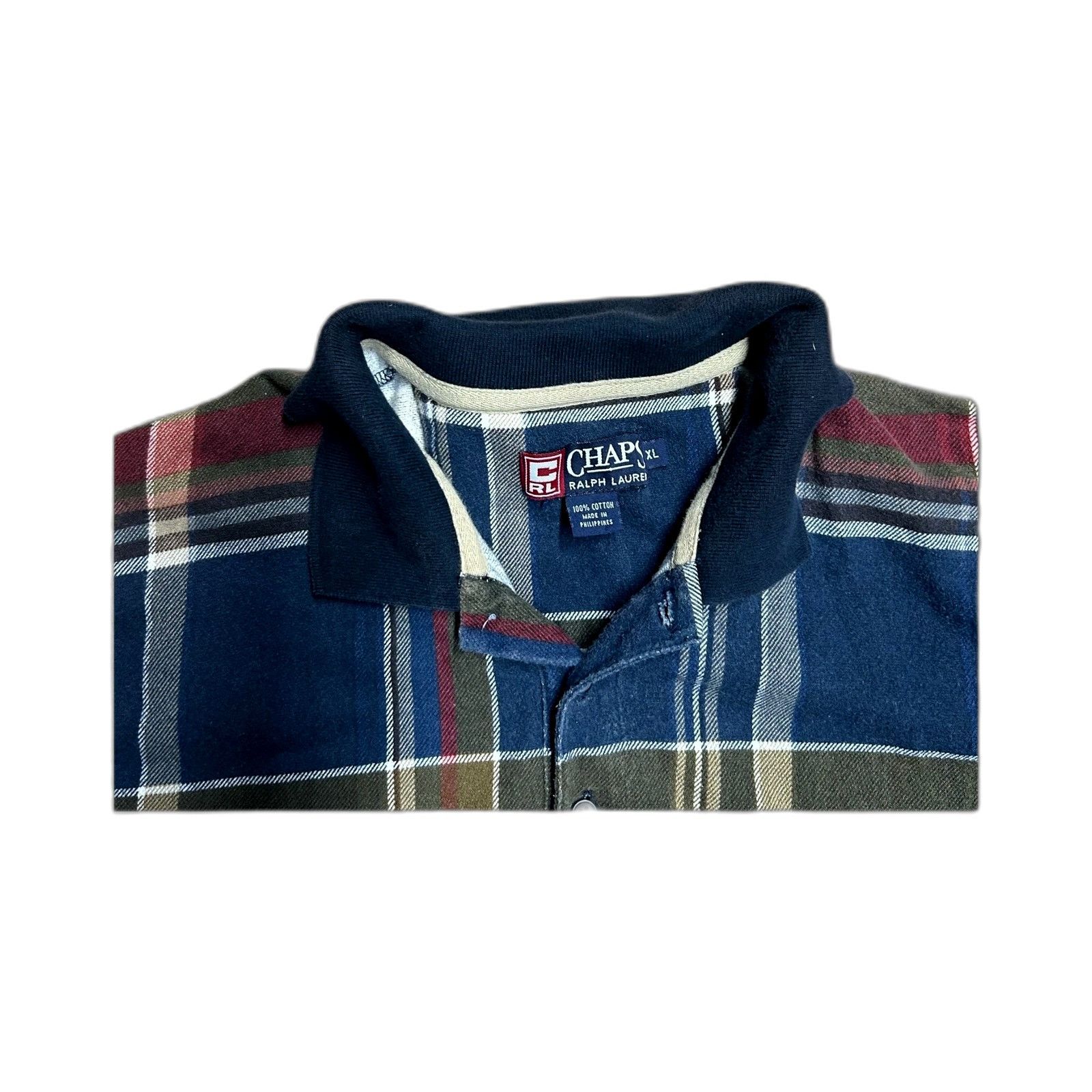 Chaps Vtg 90s Chaps Ralph Lauren Quarter Button Up Shirt Plaid Pre Size US L / EU 52-54 / 3 - 2 Thumbnail