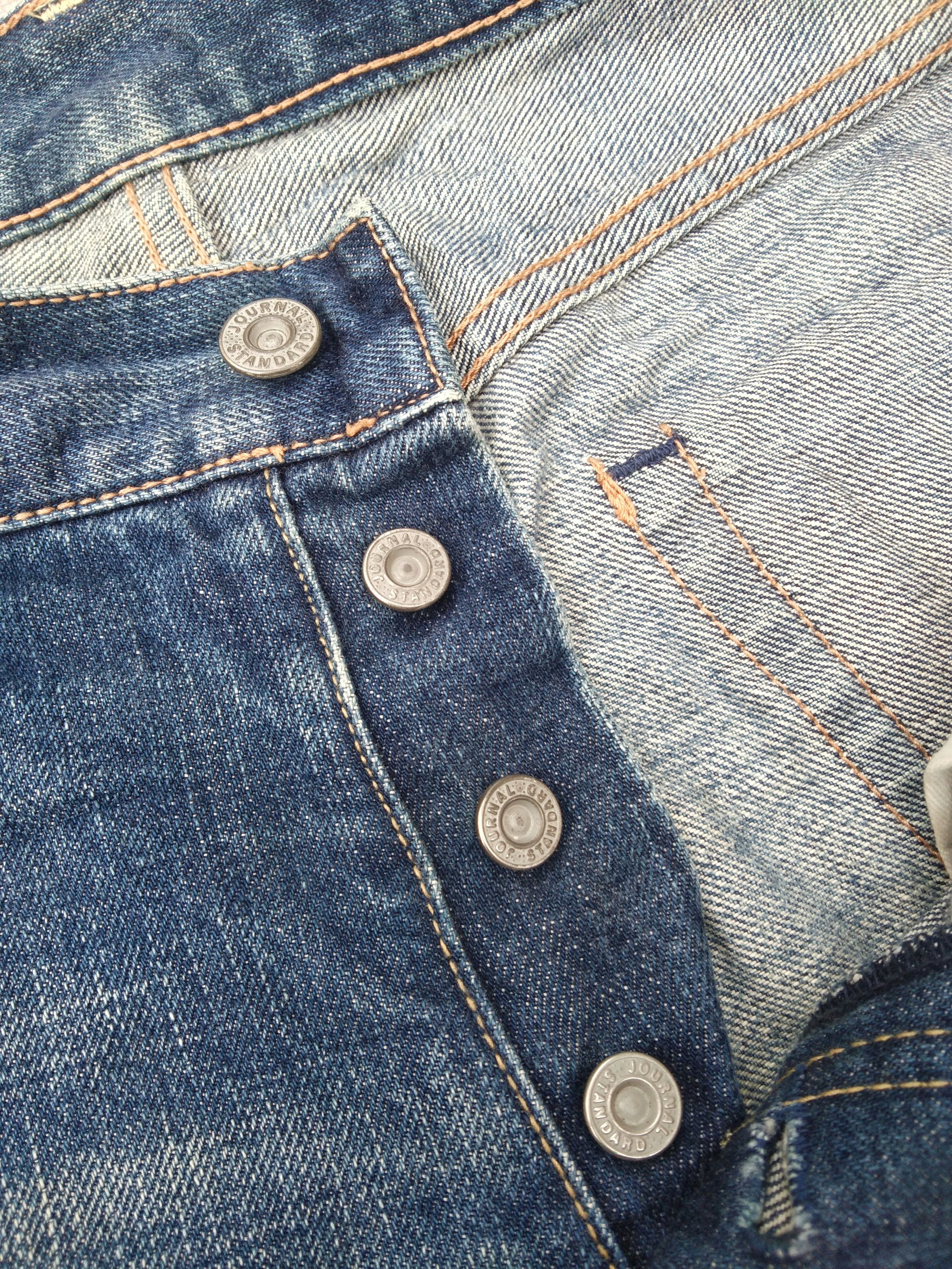 Japanese Brand Vintage Redline Journal Standard Rusty Wash Selvedge Jeans Size US 32 / EU 48 - 8 Thumbnail
