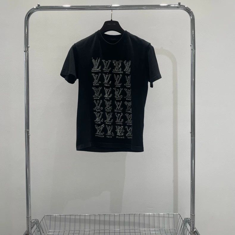 Louis Vuitton Black gesture full logo short sleeve 2501-Nex