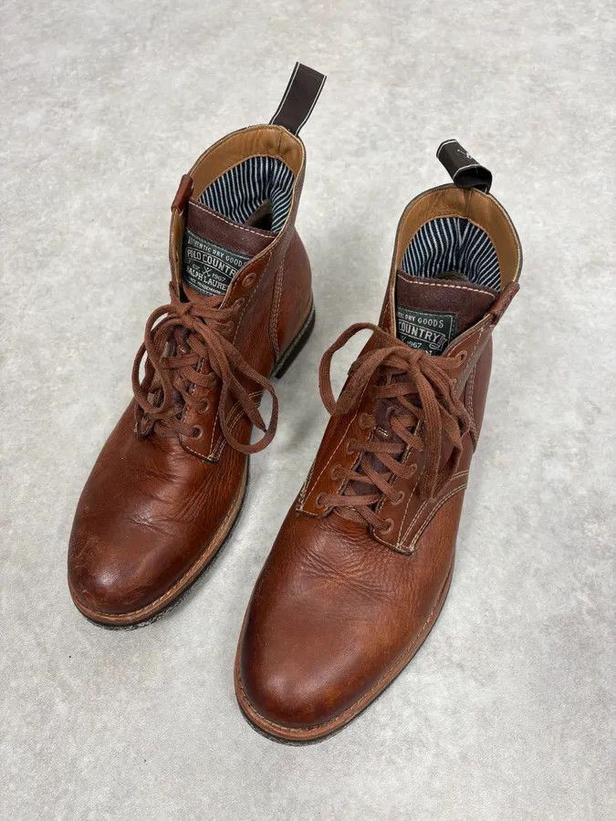 Polo Ralph Lauren Ralph Lauren Brown Leather Army Boots Size US 9 / EU 42 - 3 Thumbnail