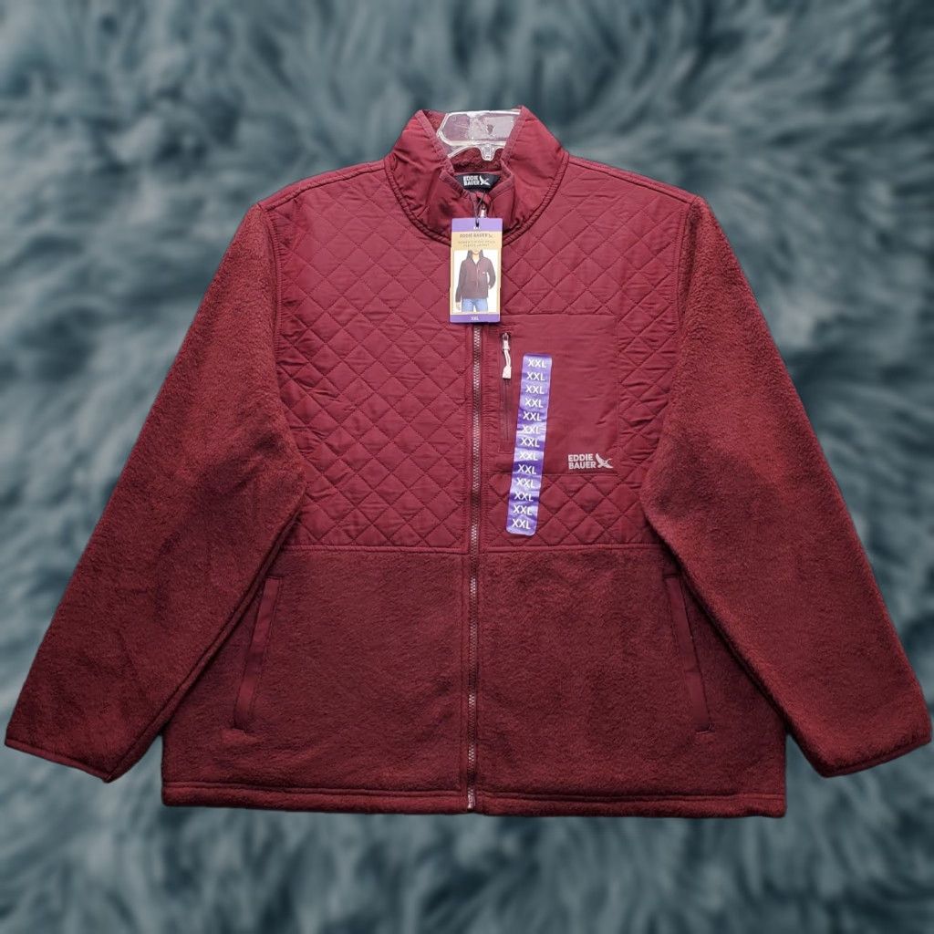 Eddie Bauer Eddie Bauer Zip Up Polar Fleece Jacket Womens XXL Red EB010877 Jacket Womens XXL Red EB010877 Size XXL / US 16-18 / IT 52-54 - 1 Thumbnail