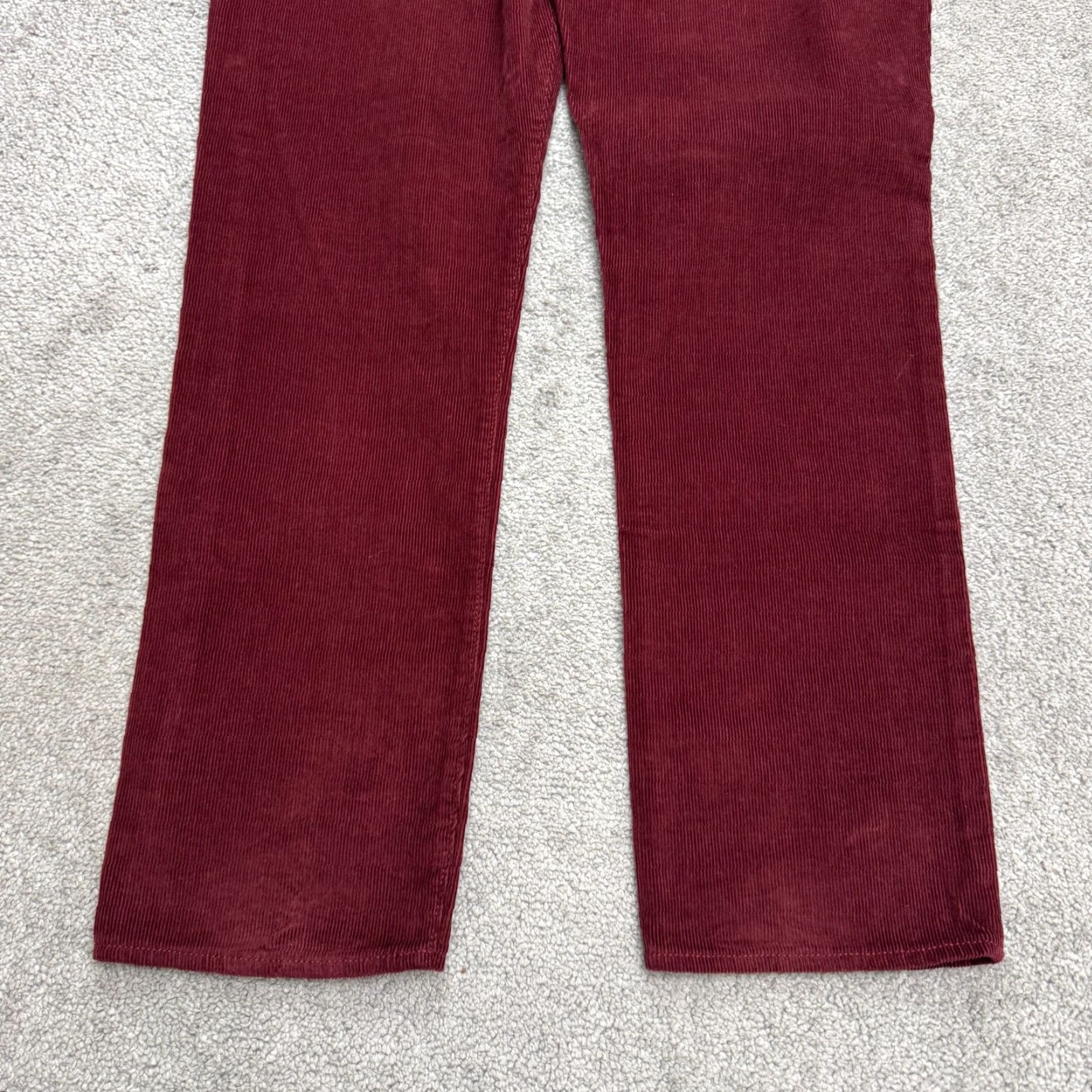 J.Crew J.Crew Slim Fit Corduroy Pants Mens 33x30 Red Cotton Flat Front Chino Classic Preppy 5-Pocket Menswear Size US 33 - 3 Thumbnail