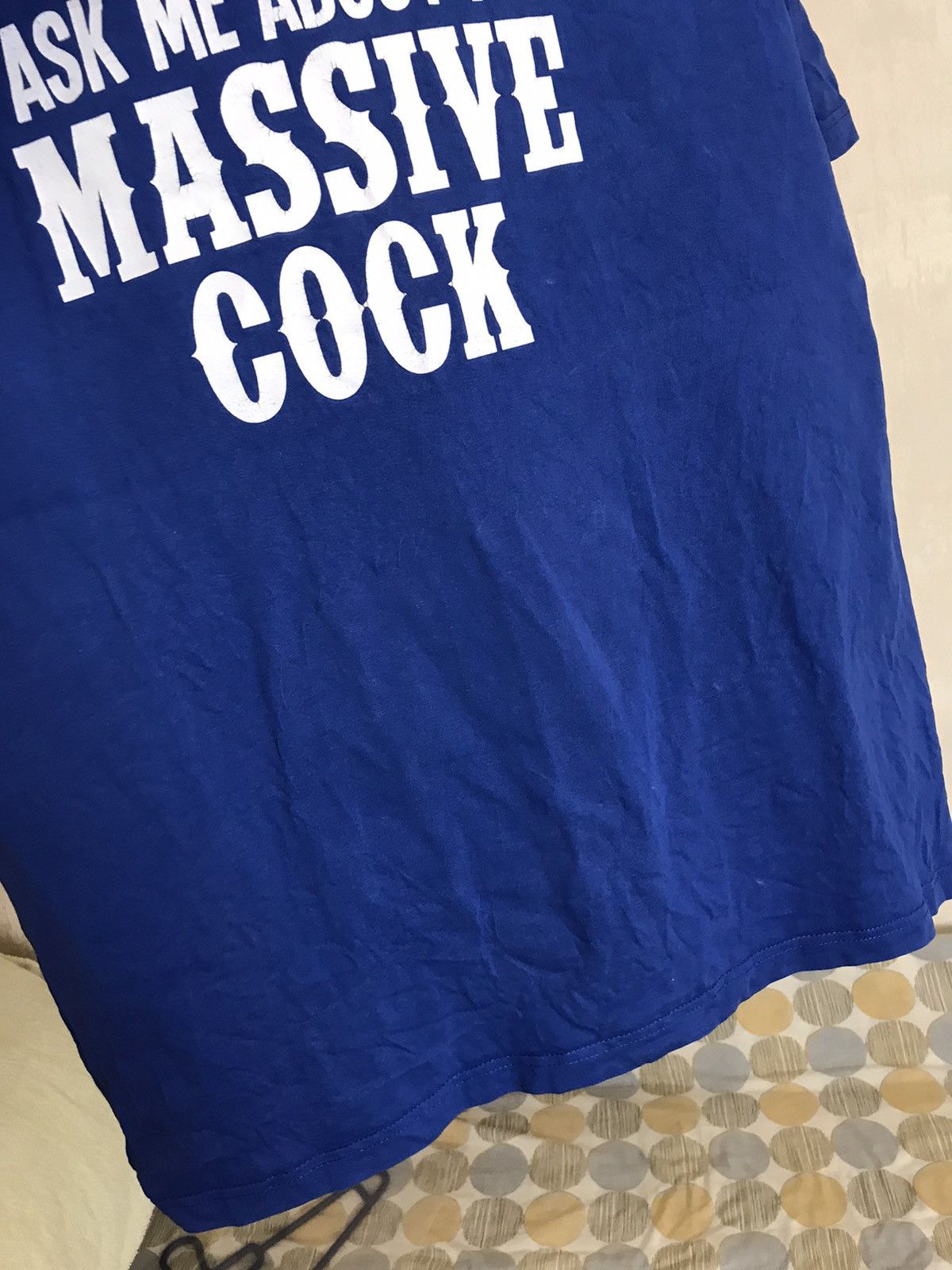 Vintage 🔥 Rare ASK ME ABOUT MY MASSIVE COCK Humor Rock Funny Shirt Size US XL / EU 56 / 4 - 6 Thumbnail