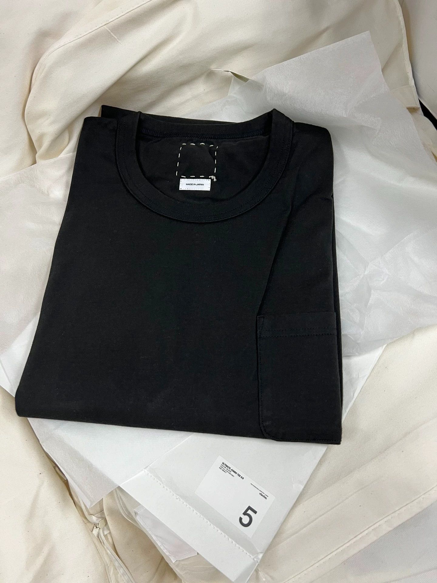 VISVIM 24SS ULTIMATE JUMBO TEE BLACK Size5