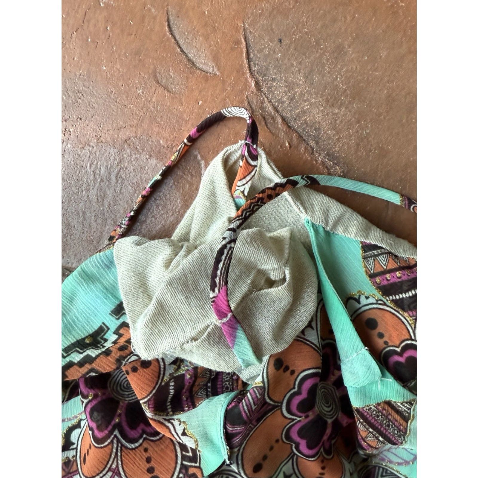 Free People VINTAGE Free People Tricia Fix Boho Halter Maxi Dress Women's Medium Floral Size M / US 6-8 / IT 42-44 - 4 Thumbnail