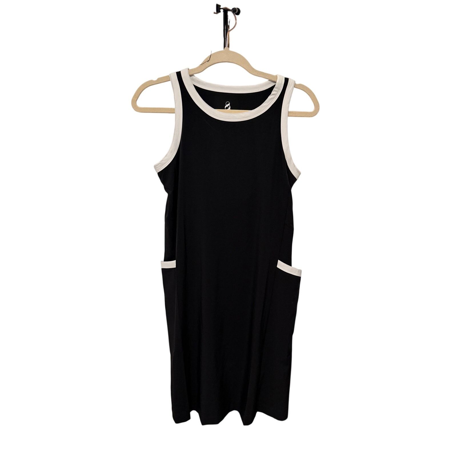 Lou & Grey Lou & Grey Black White Tipped Wanderweave Mini Pocket Dress Size XS / US 0-2 / IT 36-38 - 4 Thumbnail
