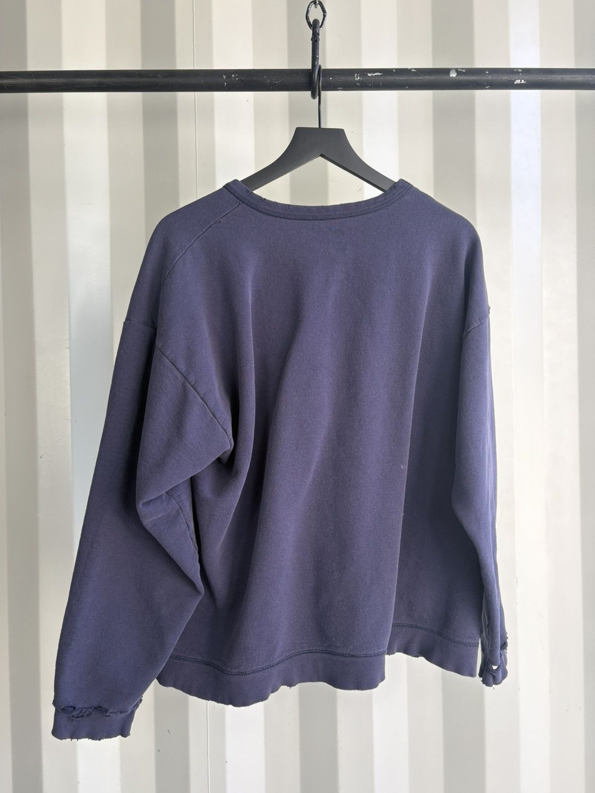 Vintage Thrashed Boxy Distressed Faded Sweater Grunge Band Size US XL / EU 56 / 4 - 3 Thumbnail
