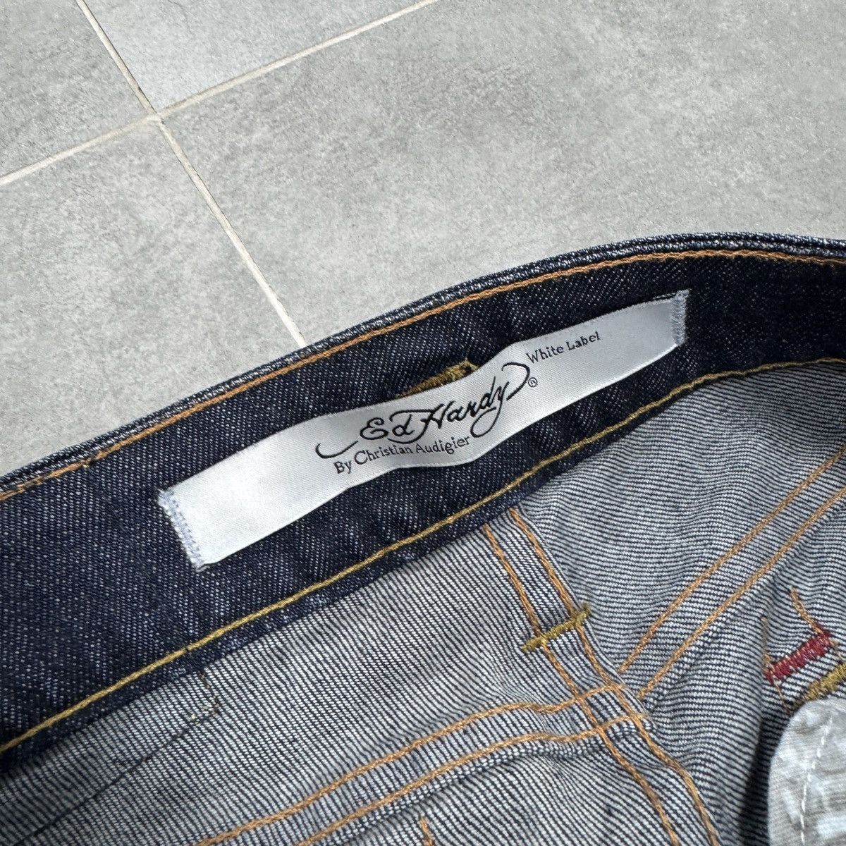 Christian Audigier × Ed Hardy Ed Hardy by Christian Audigier Tattoo Skull Y2K Jeans Size 34" / US 12 / IT 48 - 10 Thumbnail