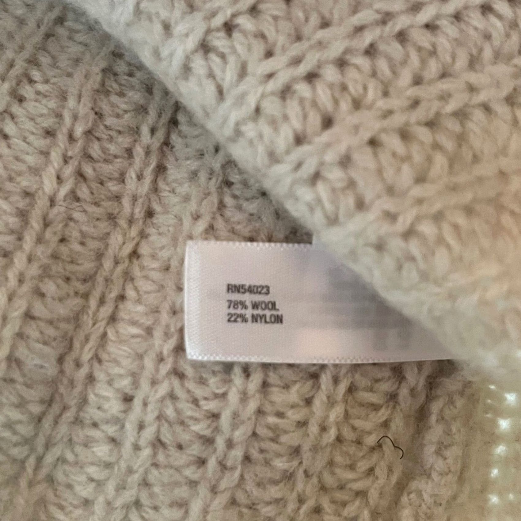 Gap Gap Cardigan Wool Blend Double Breasted Shawl Collar Sweater - Cream - Womens S, Ivory, Cable-Knit, Button, Long Sleeve Size S / US 4 / IT 40 - 4 Thumbnail
