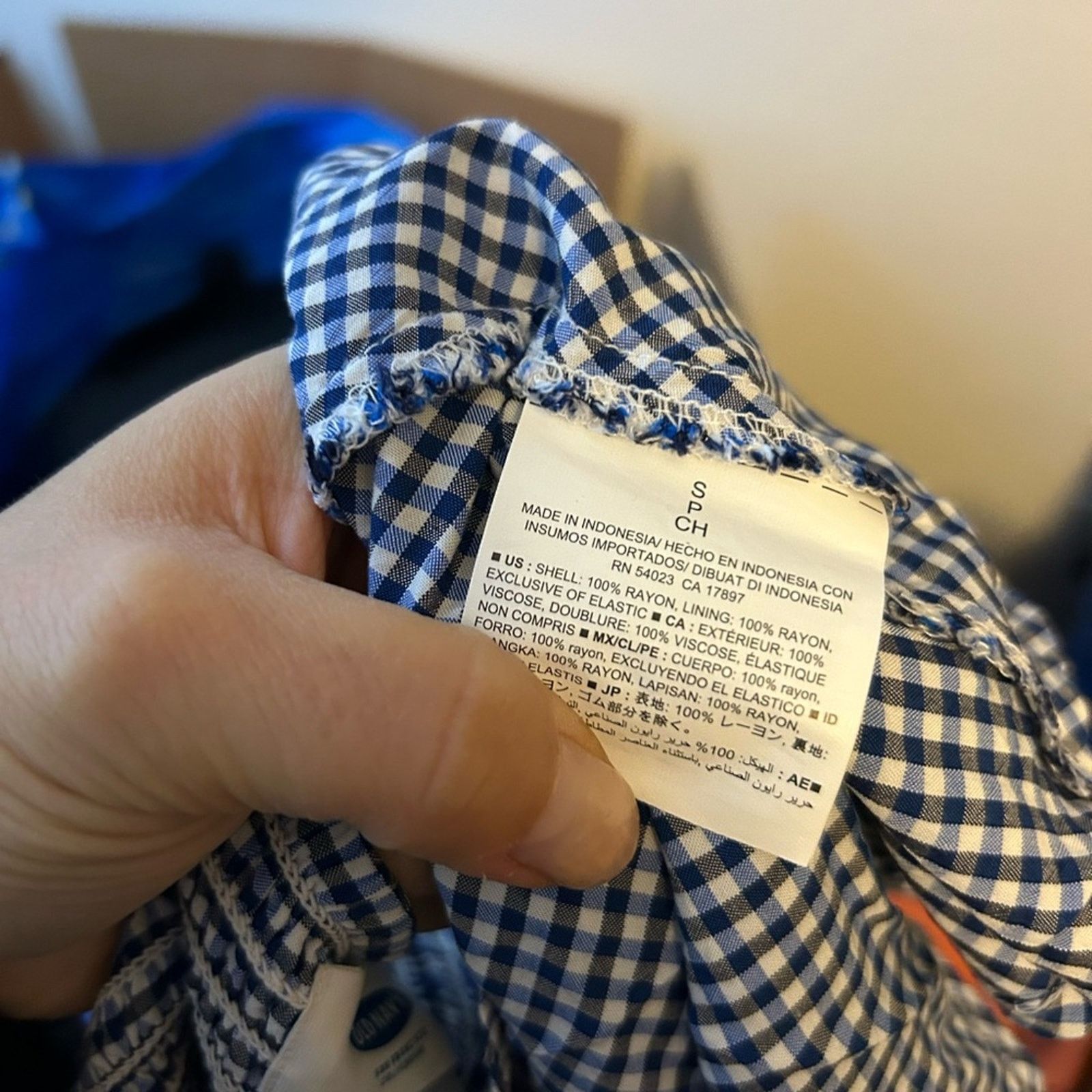 Old Navy Old Navy Blue Gingham Cami Dress Size S / US 4 / IT 40 - 4 Thumbnail