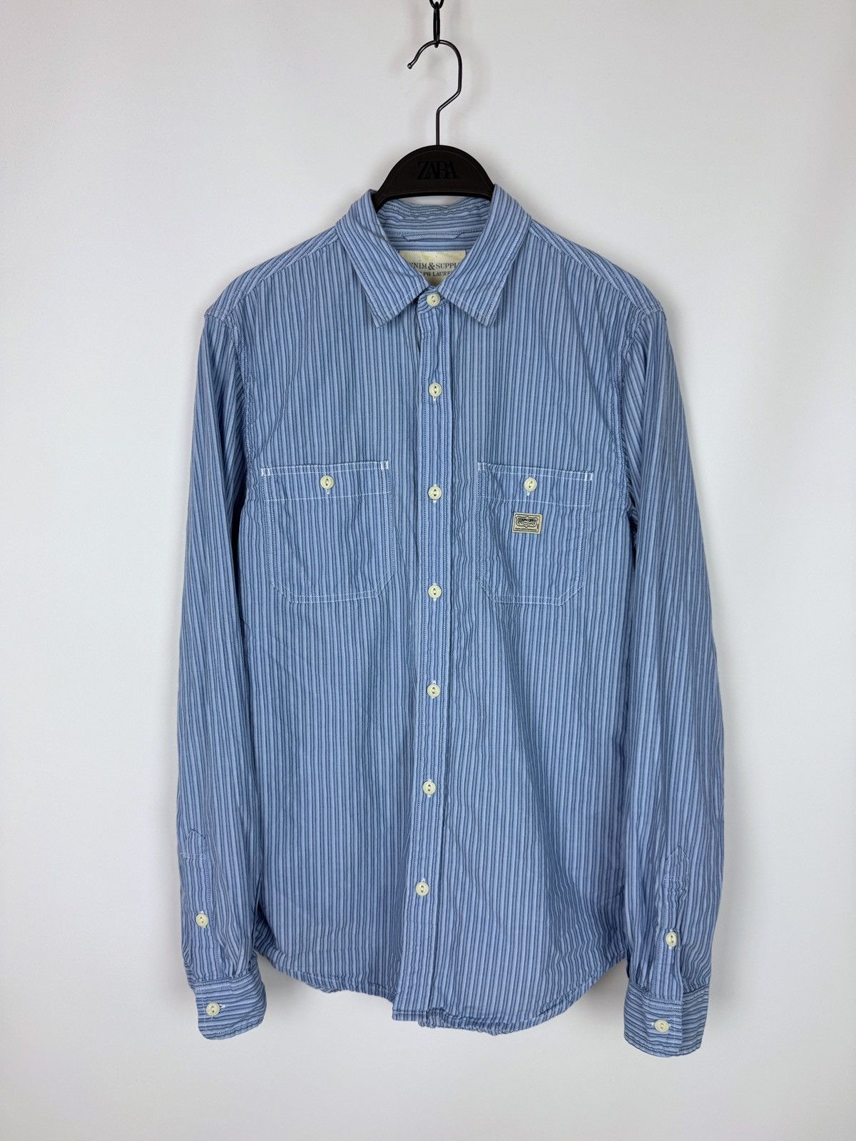 Denim & Supply Ralph Lauren Denim&Supply Ralph Lauren Blue Stripe Western Button Down Size US M / EU 48-50 / 2 - 1 Thumbnail