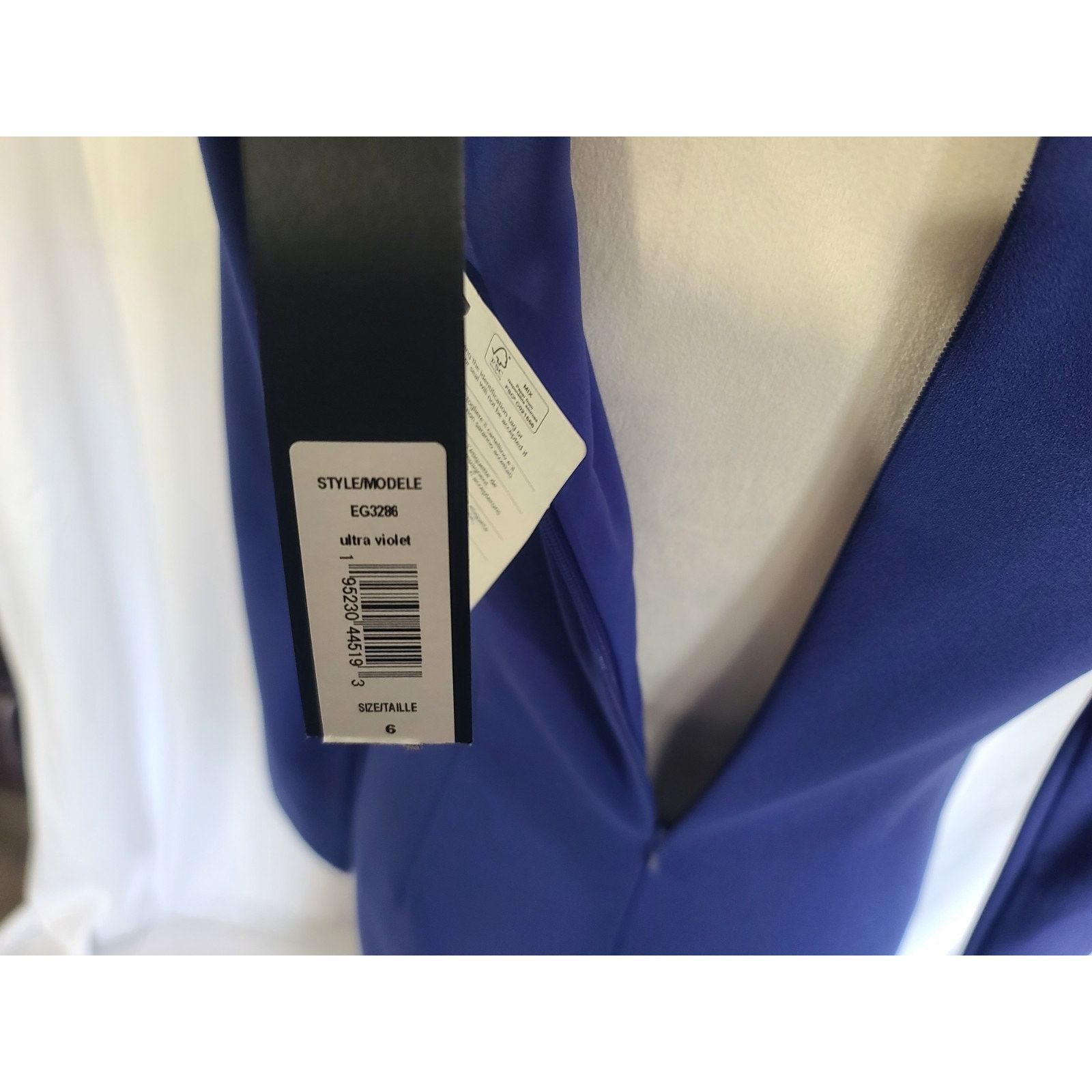 Badgley Mischka New W/Tags Badgley Mischka Ultra Violet Draped Crepe Gown 6 Size M / US 6-8 / IT 42-44 - 8 Thumbnail
