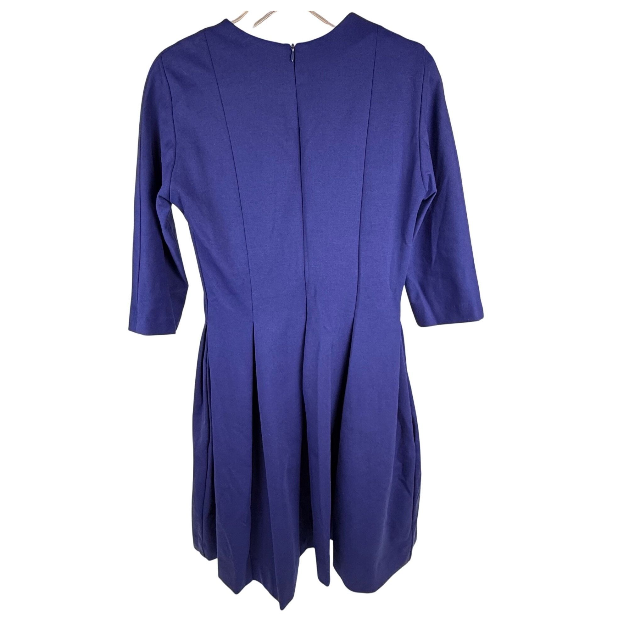 Gap Gap Women's Flared Ponte Dress Scoop-Neck 3/4-Sleeve Fit & F Size M / US 6-8 / IT 42-44 - 3 Thumbnail