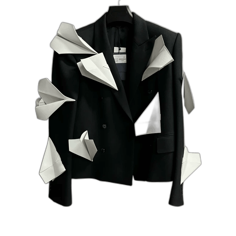 Louis Vuitton Black Short Coat with Details