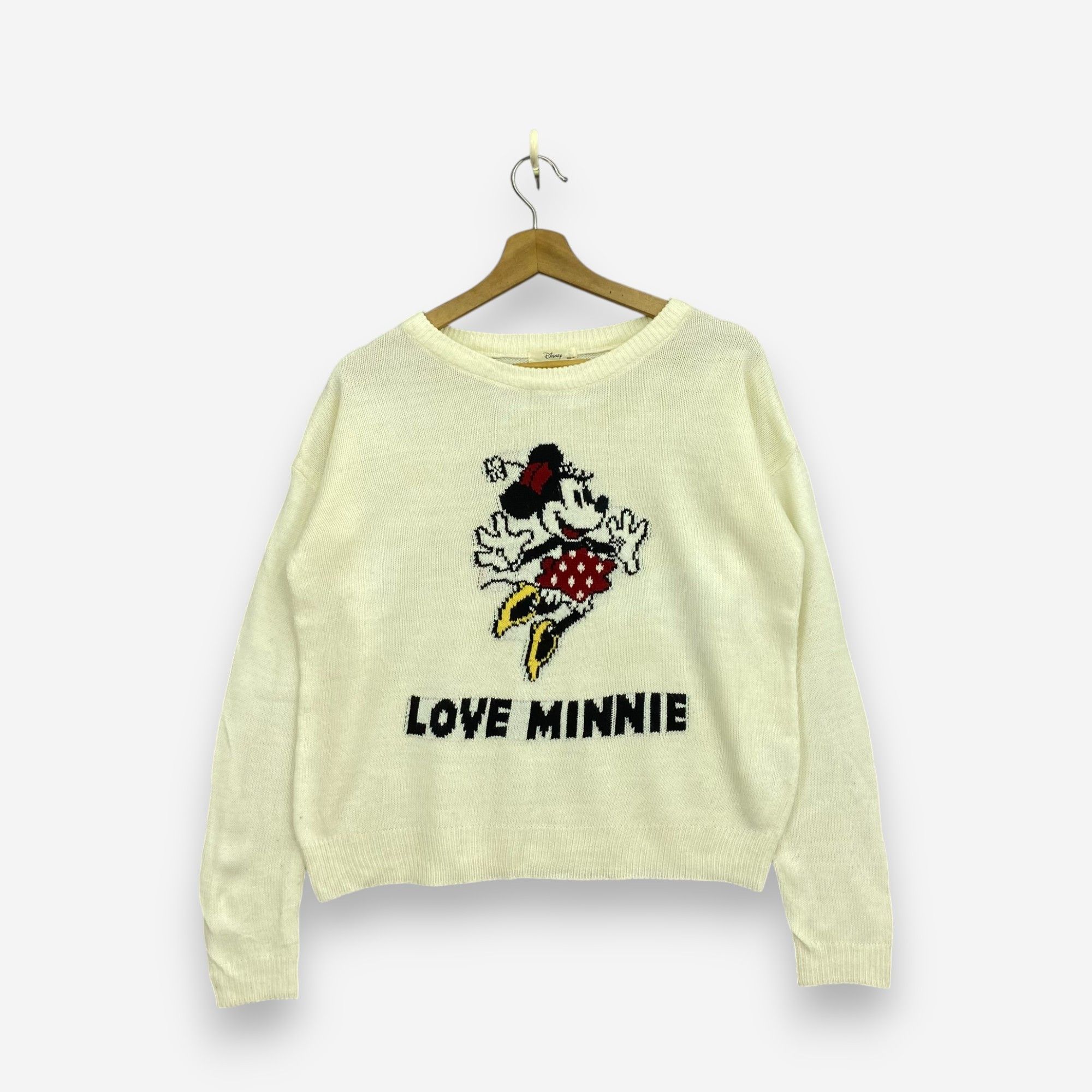 Vintage Minnie Mouse Knitwear Sweater Y2K Ribbed Sweatshirt