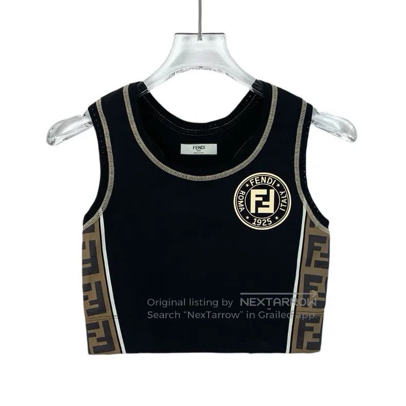 Fendi Colorblock Logo Monogram Sports Vest