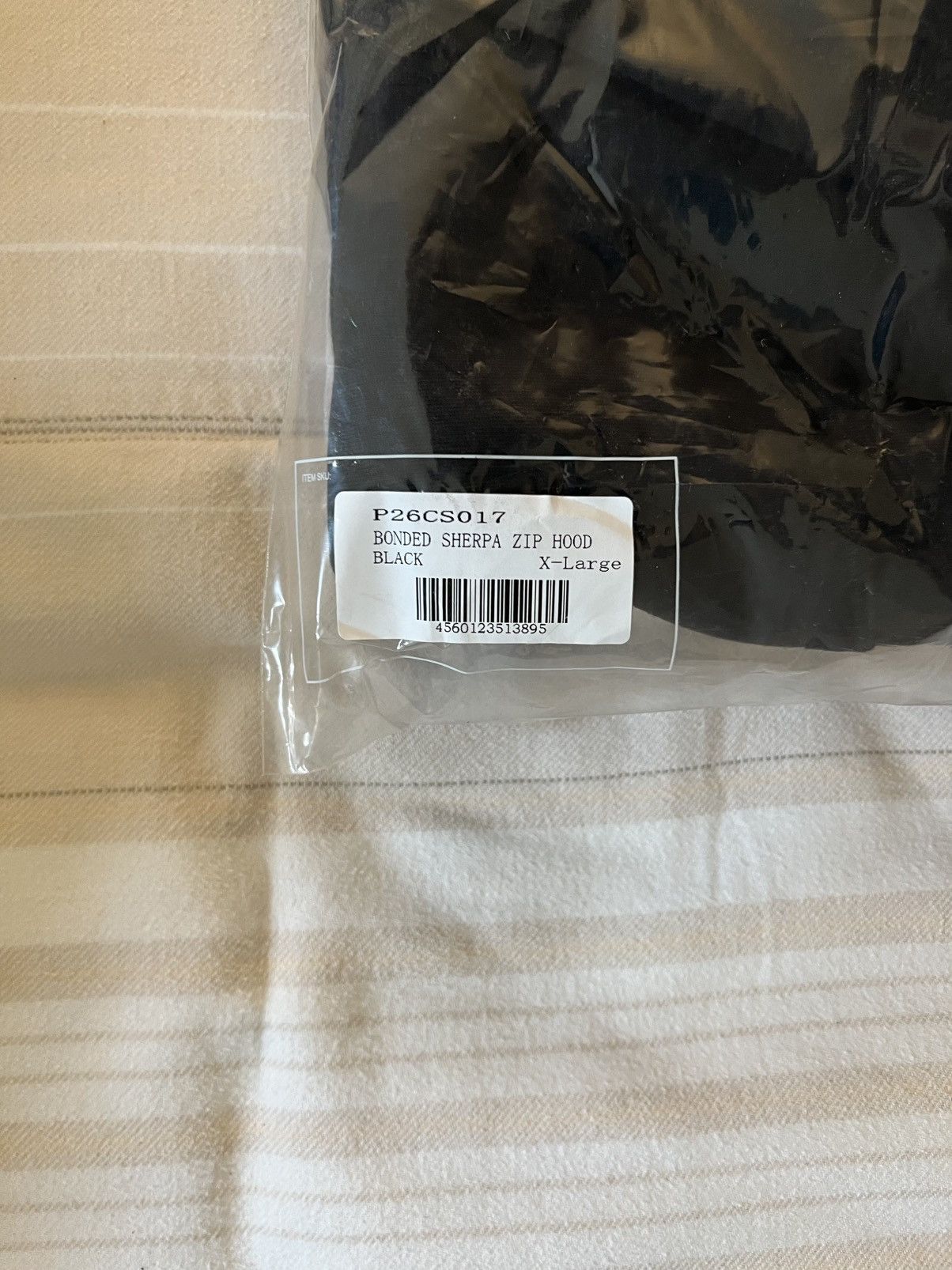Palace PALACE BLACK BONDED SHERPA ZIP HOOD MENS SIZE XL Size US XL / EU 56 / 4 - 6 Thumbnail