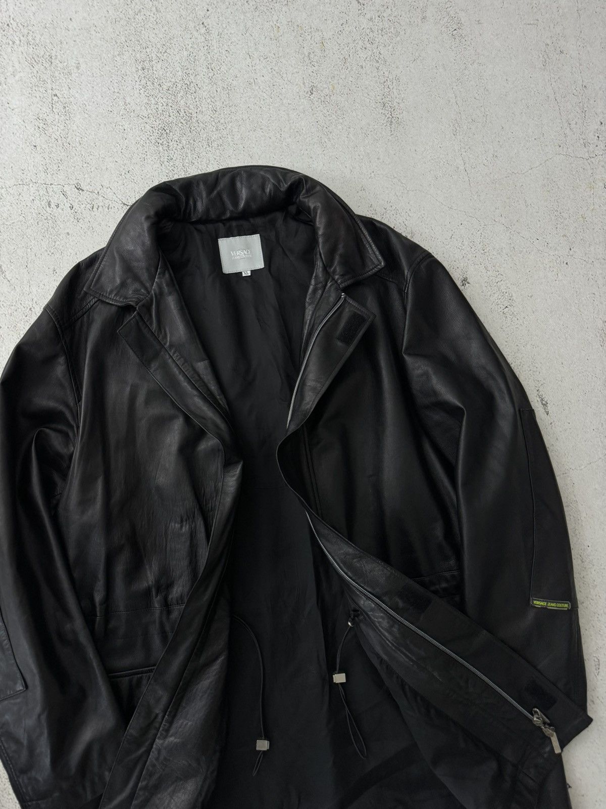 Versace × Versace Jeans Couture Versace Jeans Couture Vintage Black Real Leather Jacket Size US XL / EU 56 / 4 - 2 Thumbnail