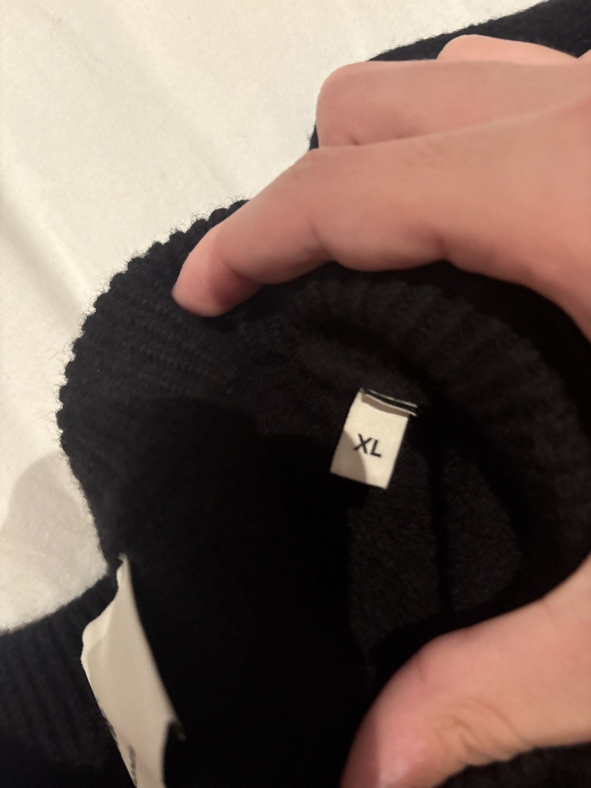 AMI Ami Paris Black Wool Crewneck Ami De Couer Sweater Size US XL / EU 56 / 4 - 5 Thumbnail