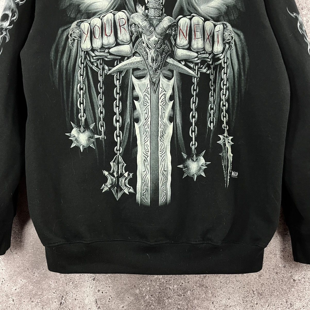 Other Vintage Wild Skulls Hoodie Neon Logo Gothic Street Style Size US XL / EU 56 / 4 - 6 Thumbnail